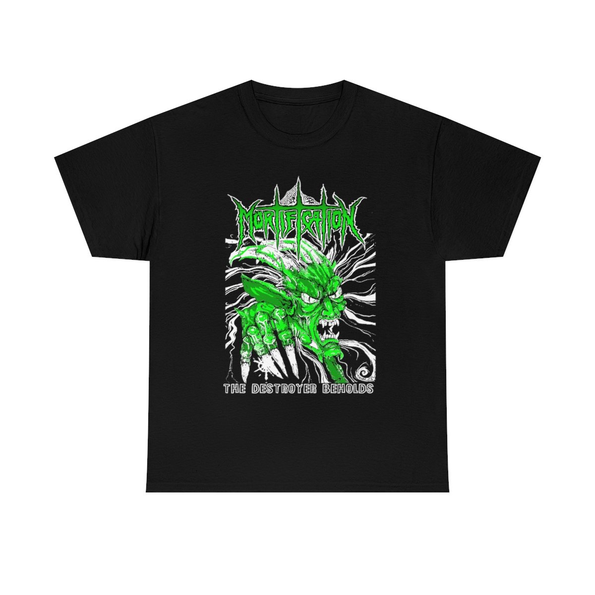 Mortification The Destroyer Beholds (Green) Short Sleeve Tshirt