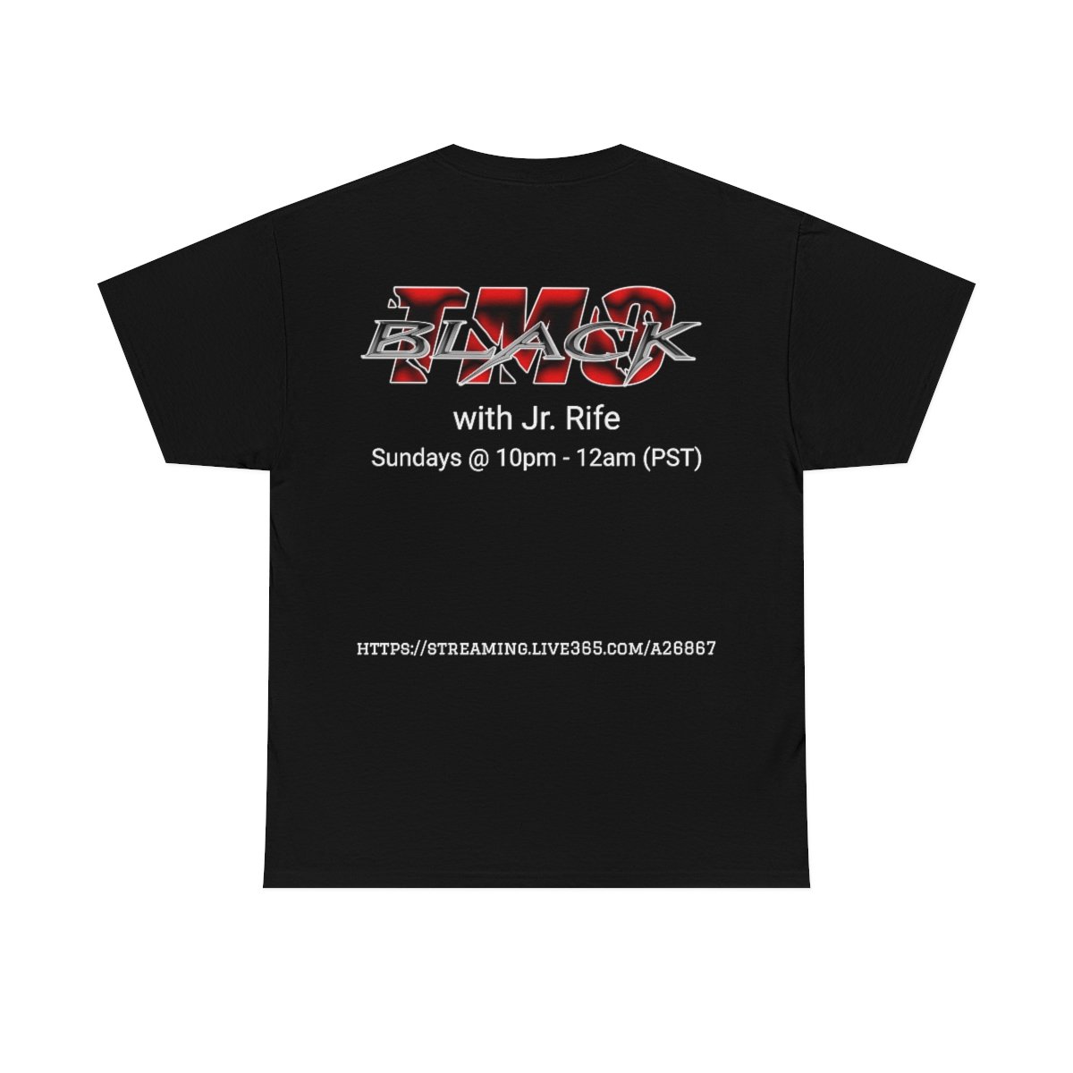 The Metal Onslaught Online Radio365 with TMO Black On Back Short Sleeve T-shirt (5000D)