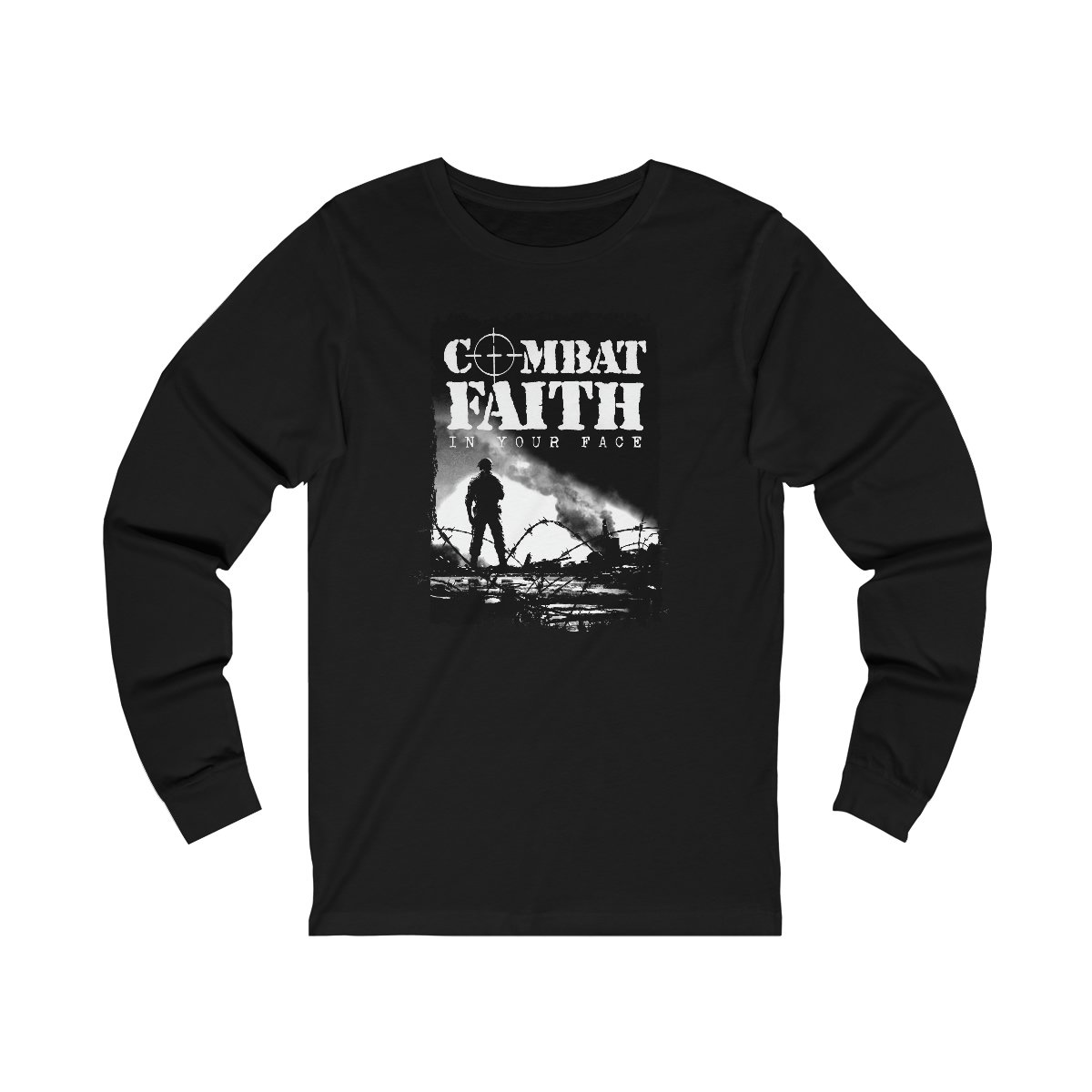 Combat Faith – In Your Face Long Sleeve Tshirt 3501
