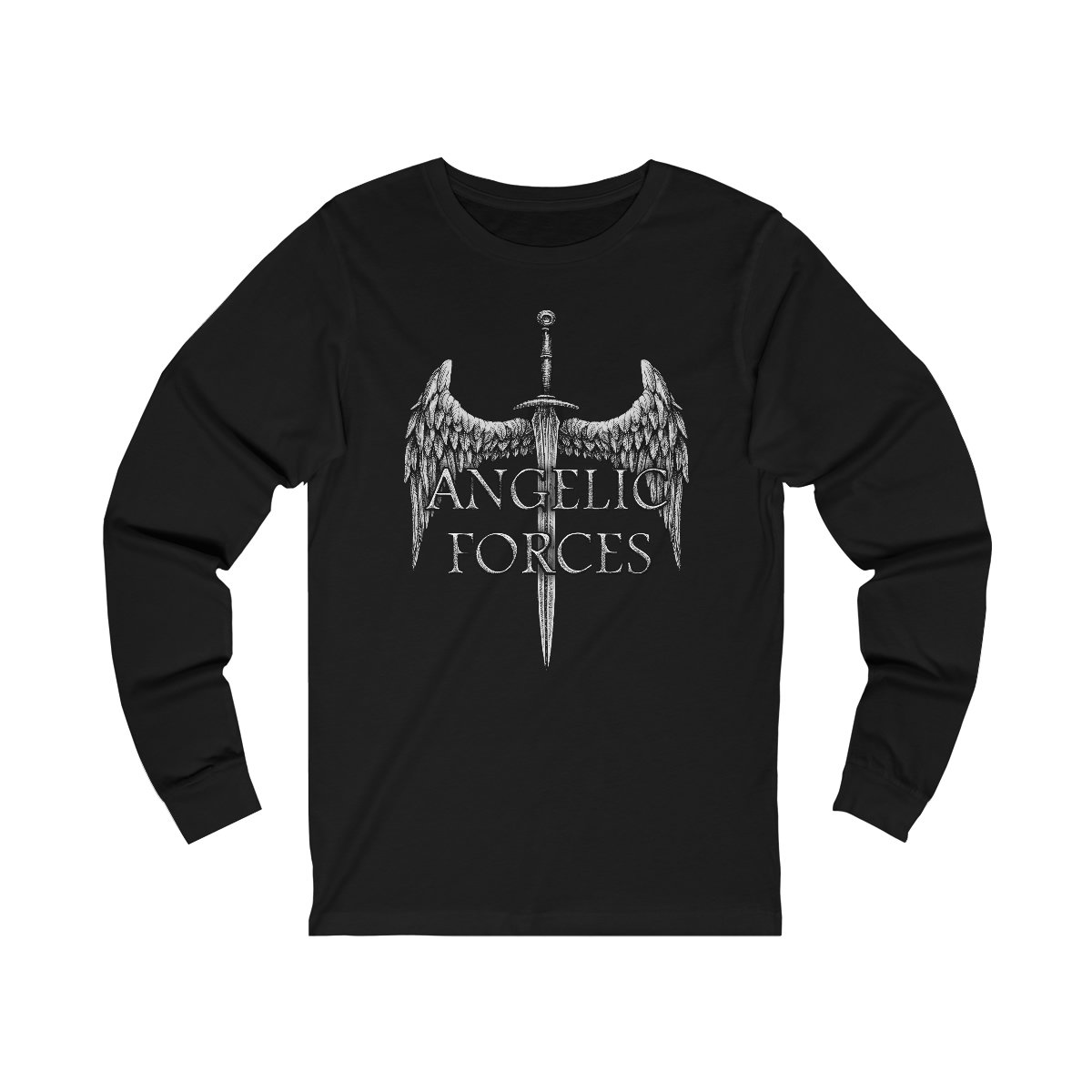 Angelic Forces Sword and Wing Long Sleeve Tshirt