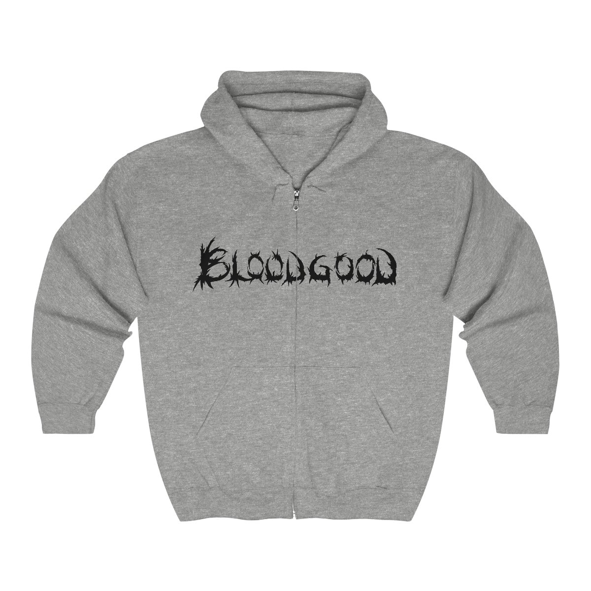 Bloodgood Black Logo Full Zip Hooded Sweatshirt