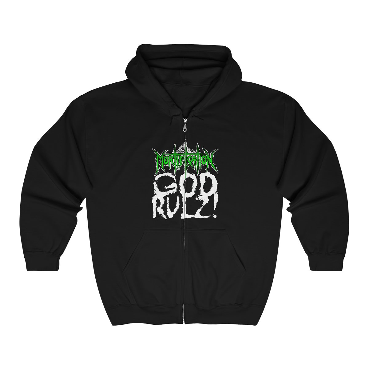 Mortification – God Rulz! Full Zip Hooded Sweatshirt