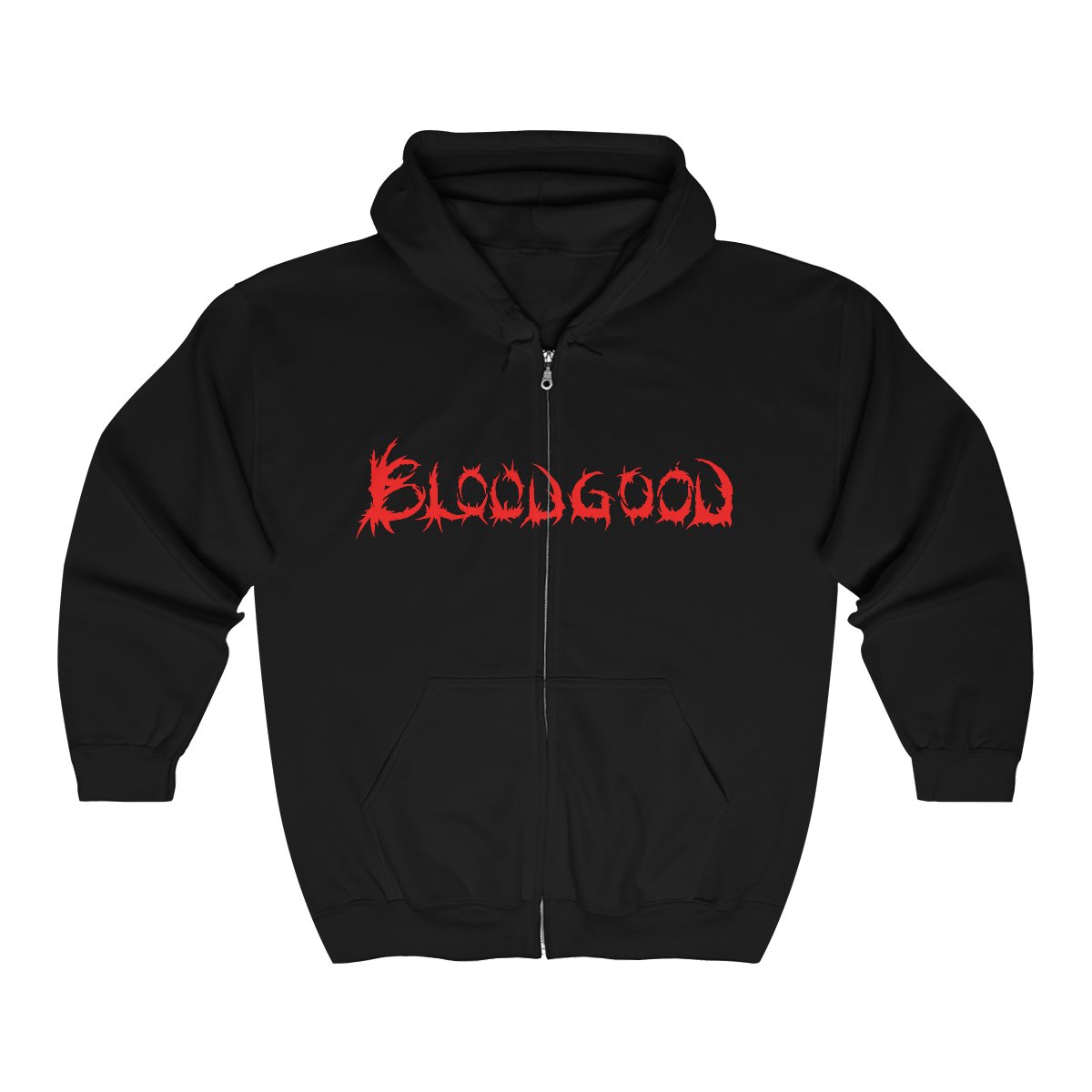 Bloodgood Red Logo Full Zip Hooded Sweatshirt