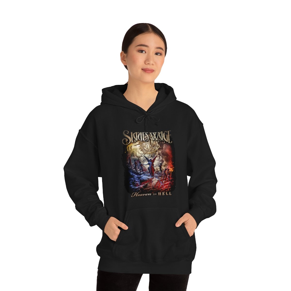 Slaves Wage – Heaven Or Hell Pullover Hooded Sweatshirt 185MD