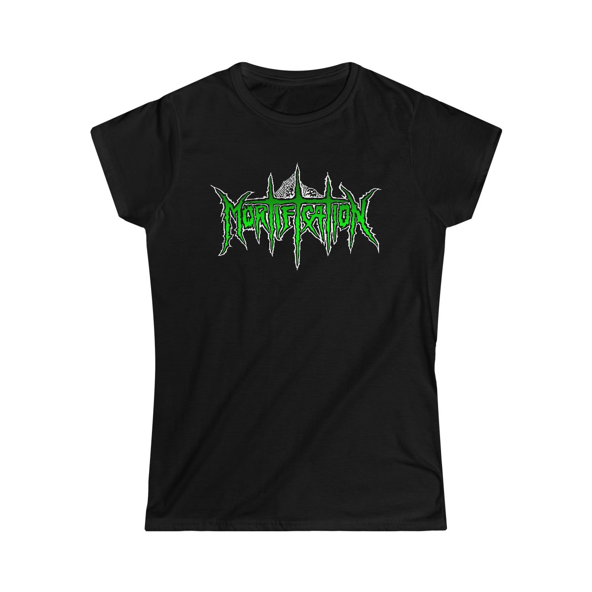 Mortification Green Logo Women’s Short Sleeve Tshirt 64000L