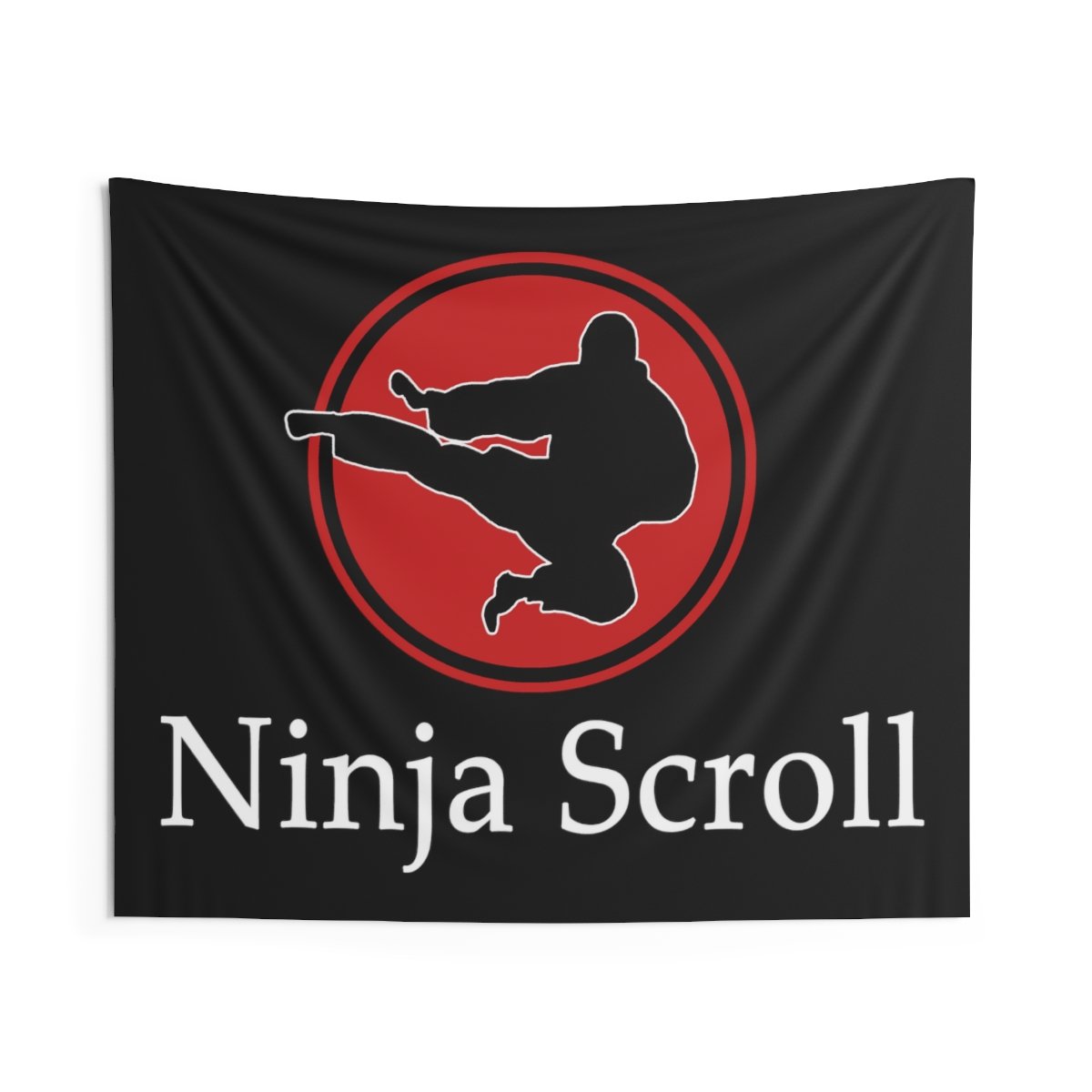 Ninja Scroll Flying Kick Indoor Wall Tapestries