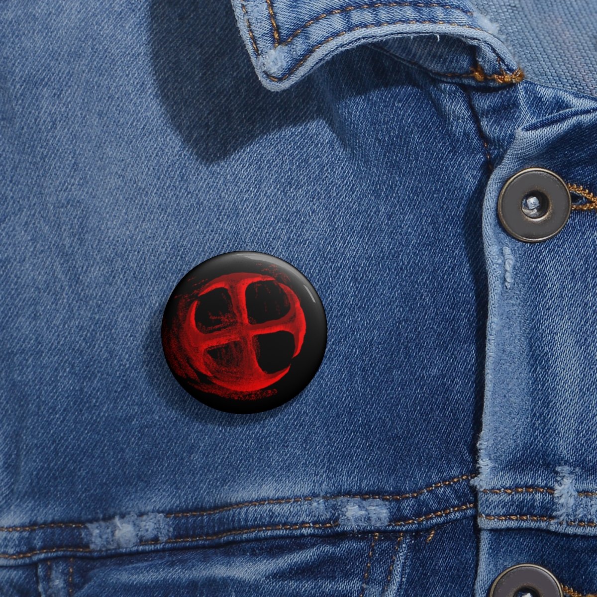 Deliverance Disintegrating Cross Pin Buttons