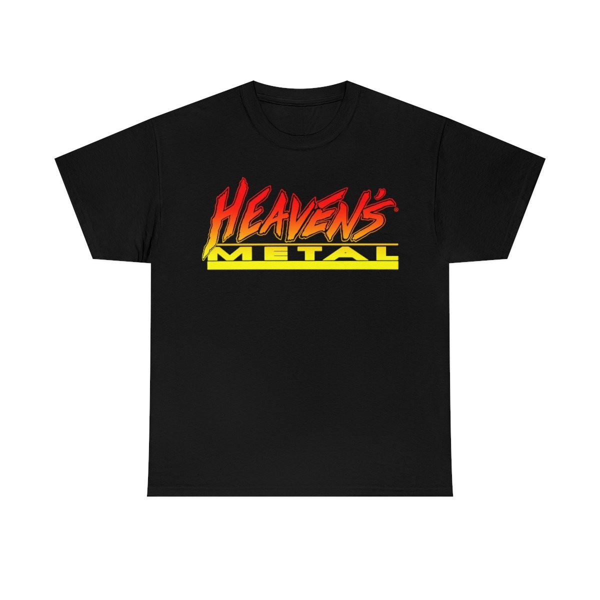 Heaven’s Metal Magazine Logo Red-Yellow Short Sleeve Tshirt (5000)
