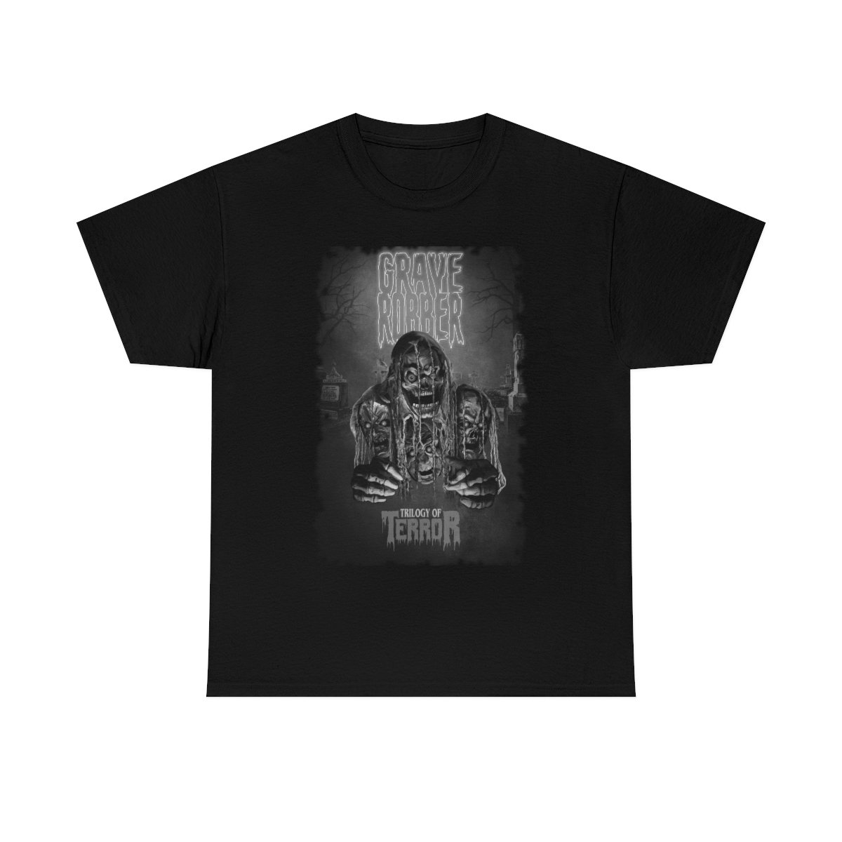 Grave Robber Trilogy of Terror (Limited Edition Black and White) Short Sleeve Tshirt (5000)