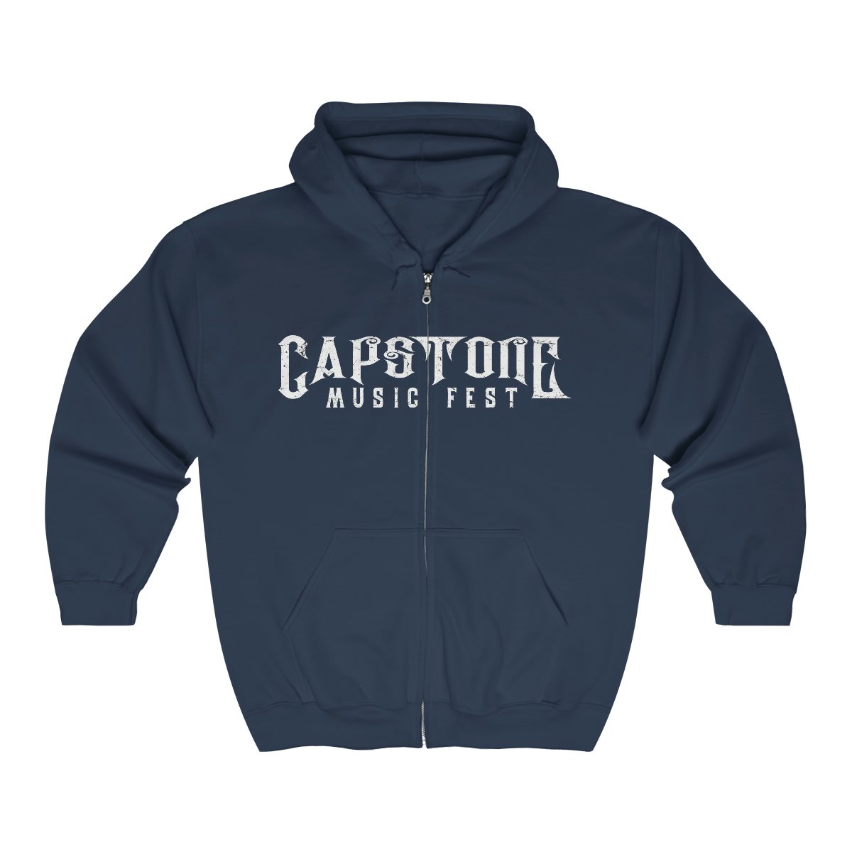 Capstone Music Fest Grunge Logo Full Zip Hooded Sweatshirt