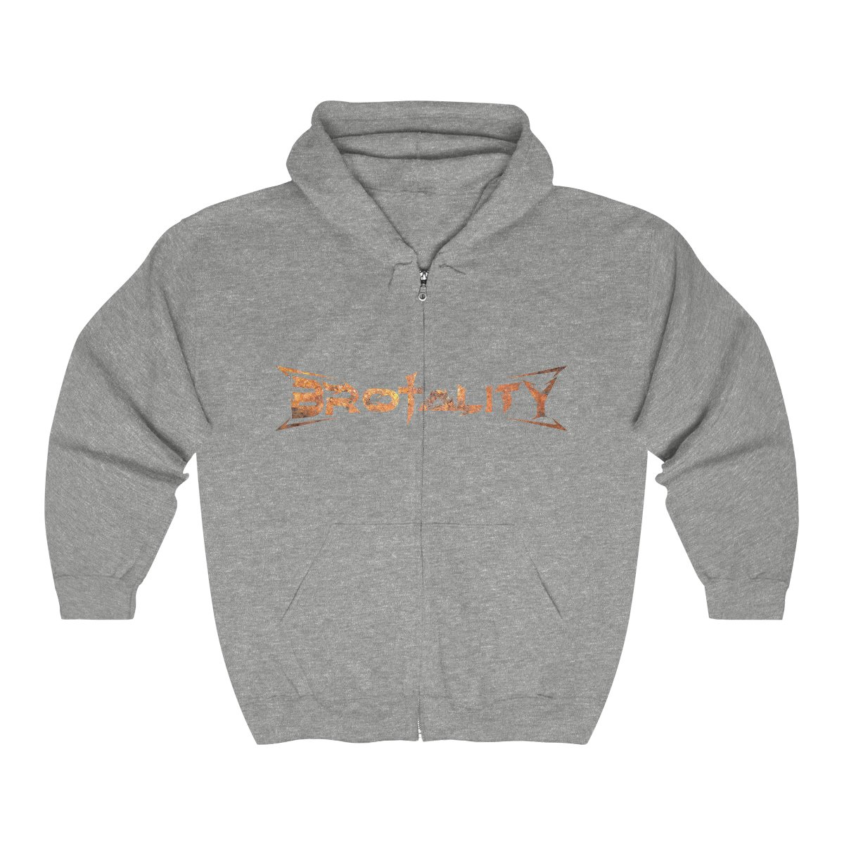 Brotality Rust Logo Full Zip Hooded Sweatshirt