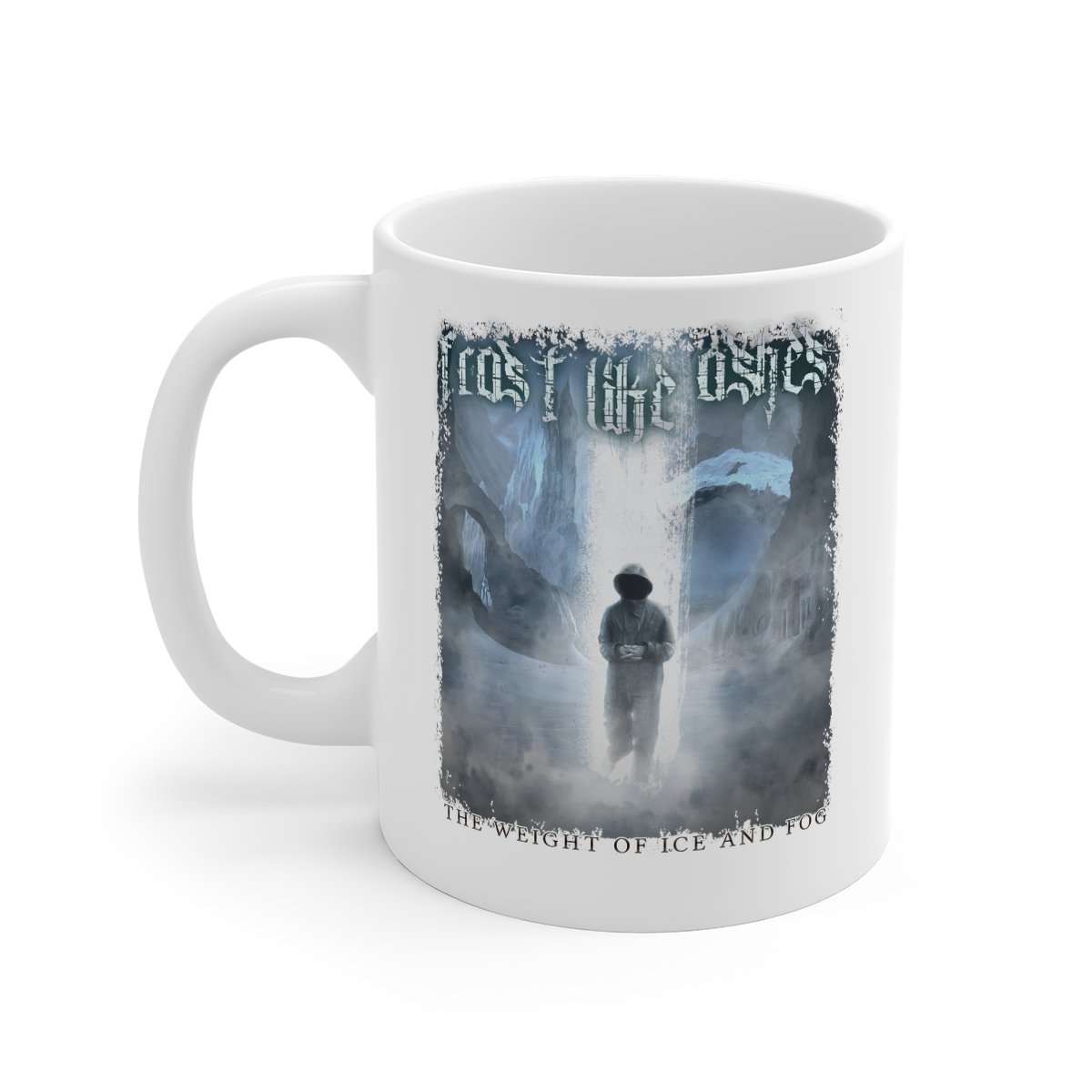 Frost Like Ashes – The Weight of Ice and Fog White mug 11oz