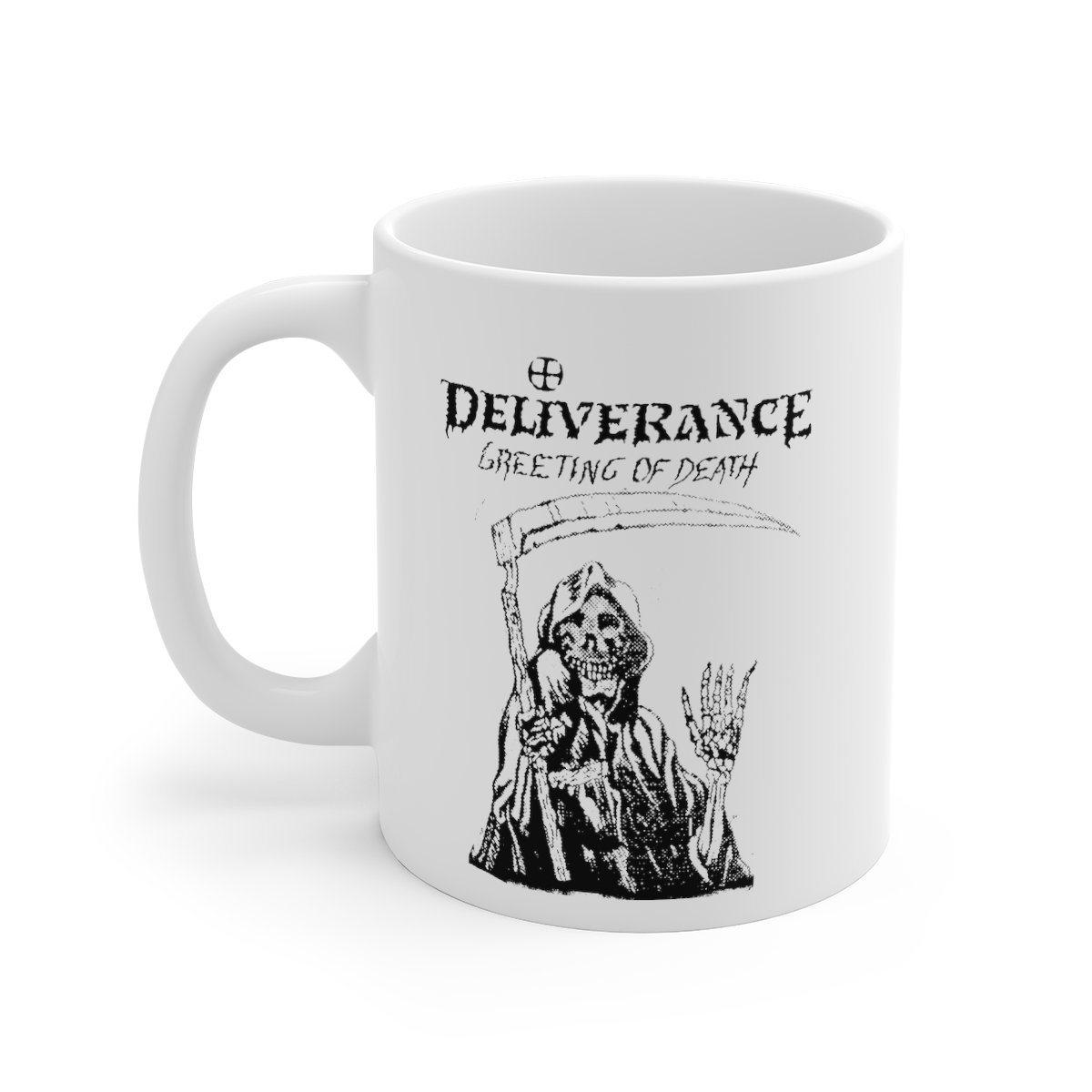 Deliverance – Greetings of Death White mug 11oz