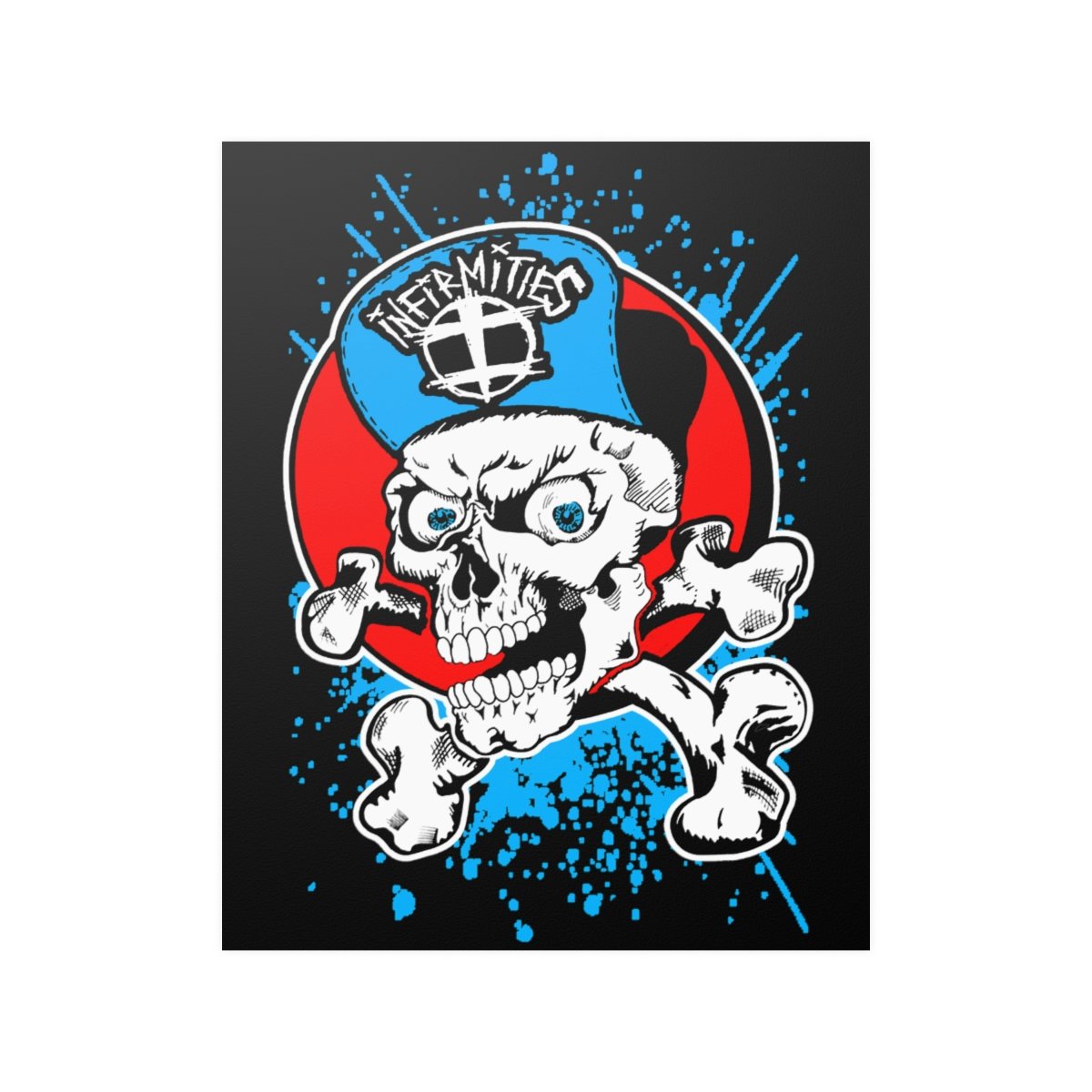 Infirmities Sk8 Skull Logo Posters