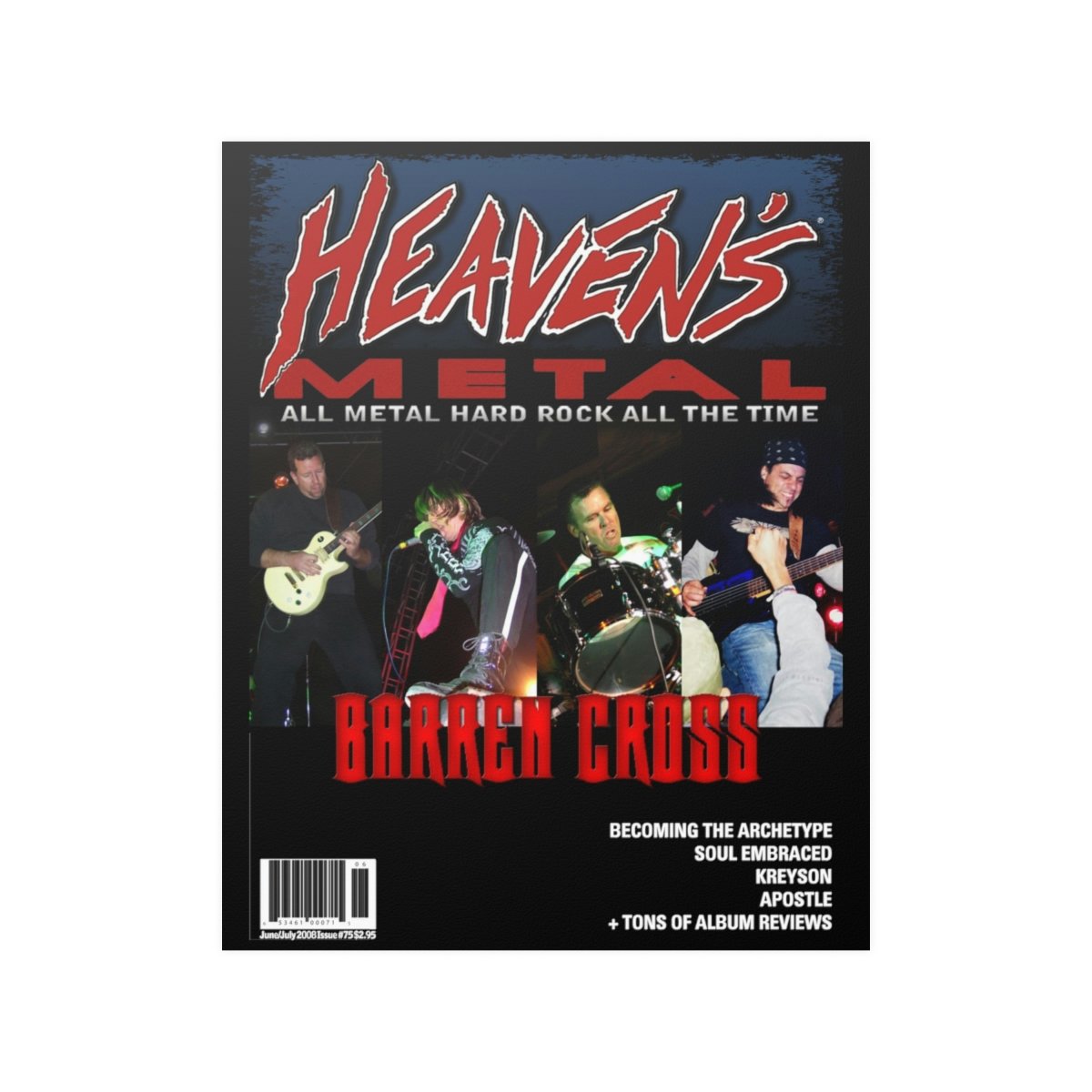 Heaven’s Metal Magazine Issue 75 Barren Cross Posters