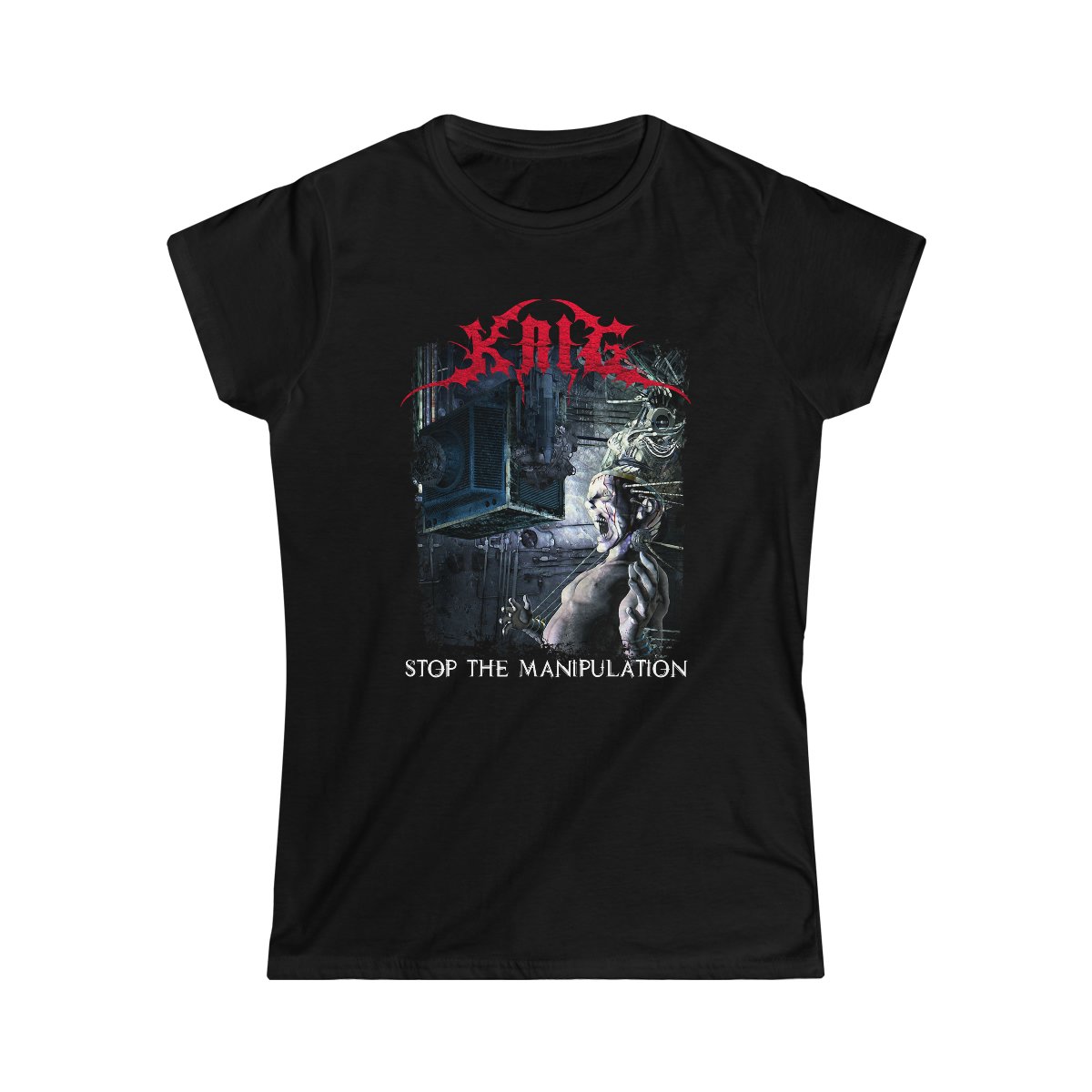 Krig – Stop The Manipulation Women’s Short Sleeve Tshirt (2 Sided)