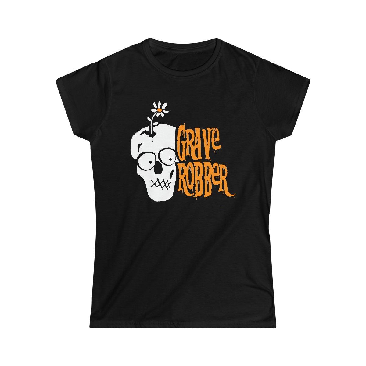 Grave Robber Flower and Skull (Limited Edition Orange) Women’s Short Sleeve Tshirt