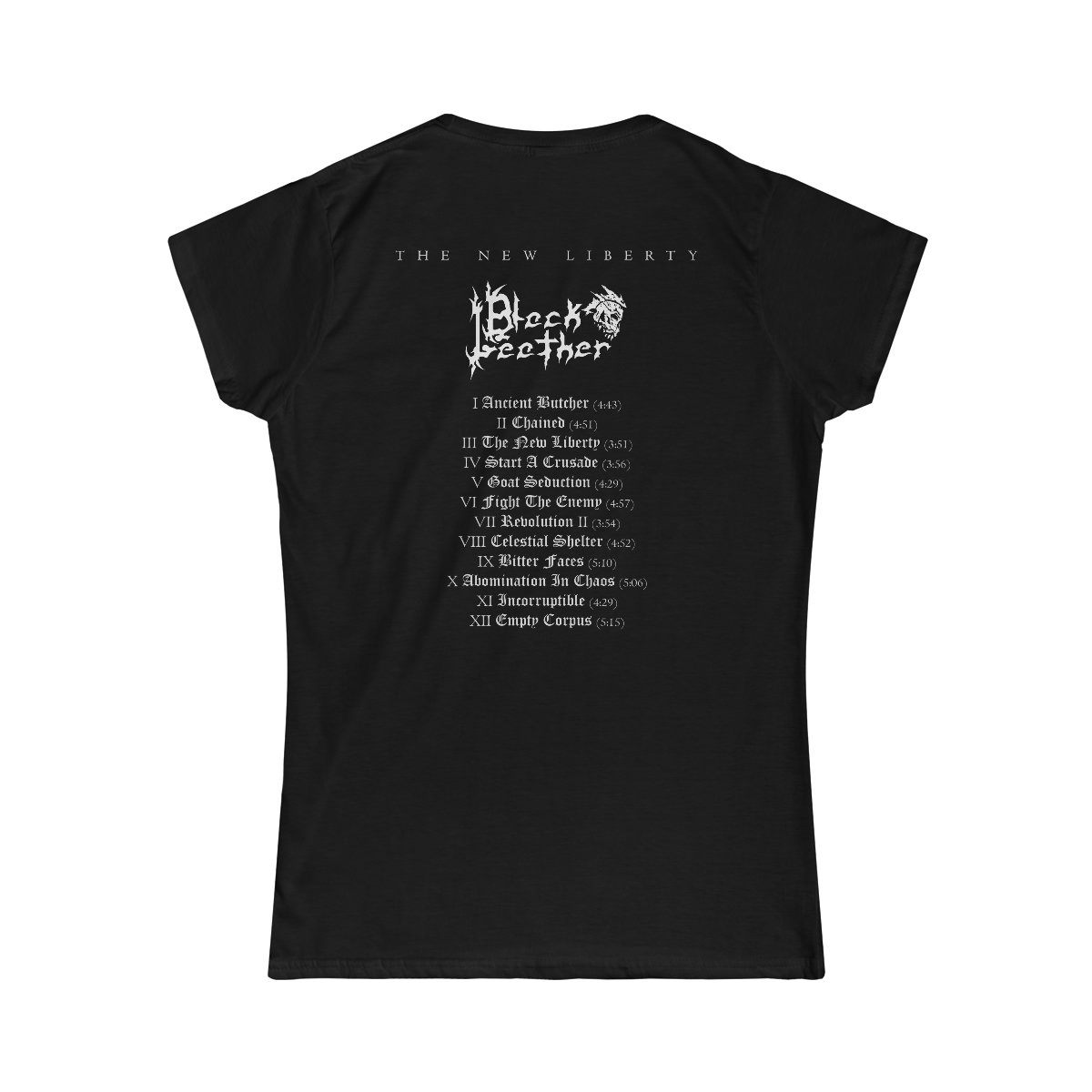 Black Leather – The New Liberty Women’s Short Sleeve Tshirt 64000LD