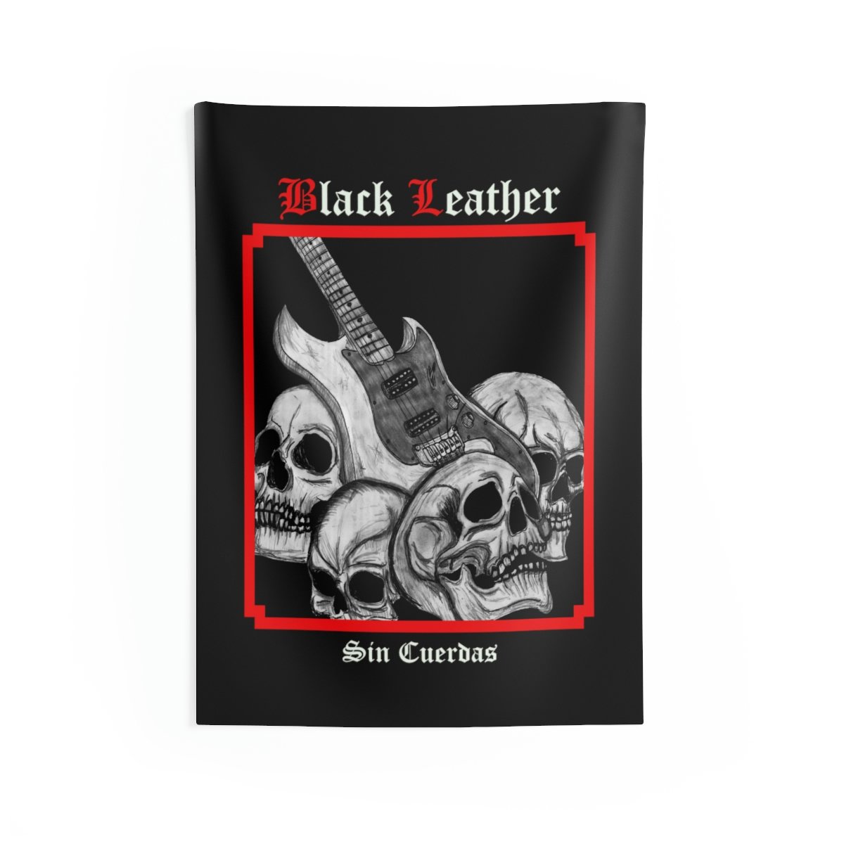 Black Leather – Sin Cuerdas Indoor Wall Tapestries