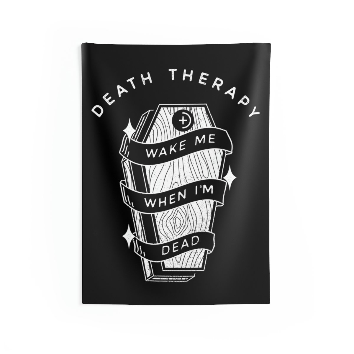 Death Therapy – Wake Me When I’m Dead Indoor Wall Tapestries