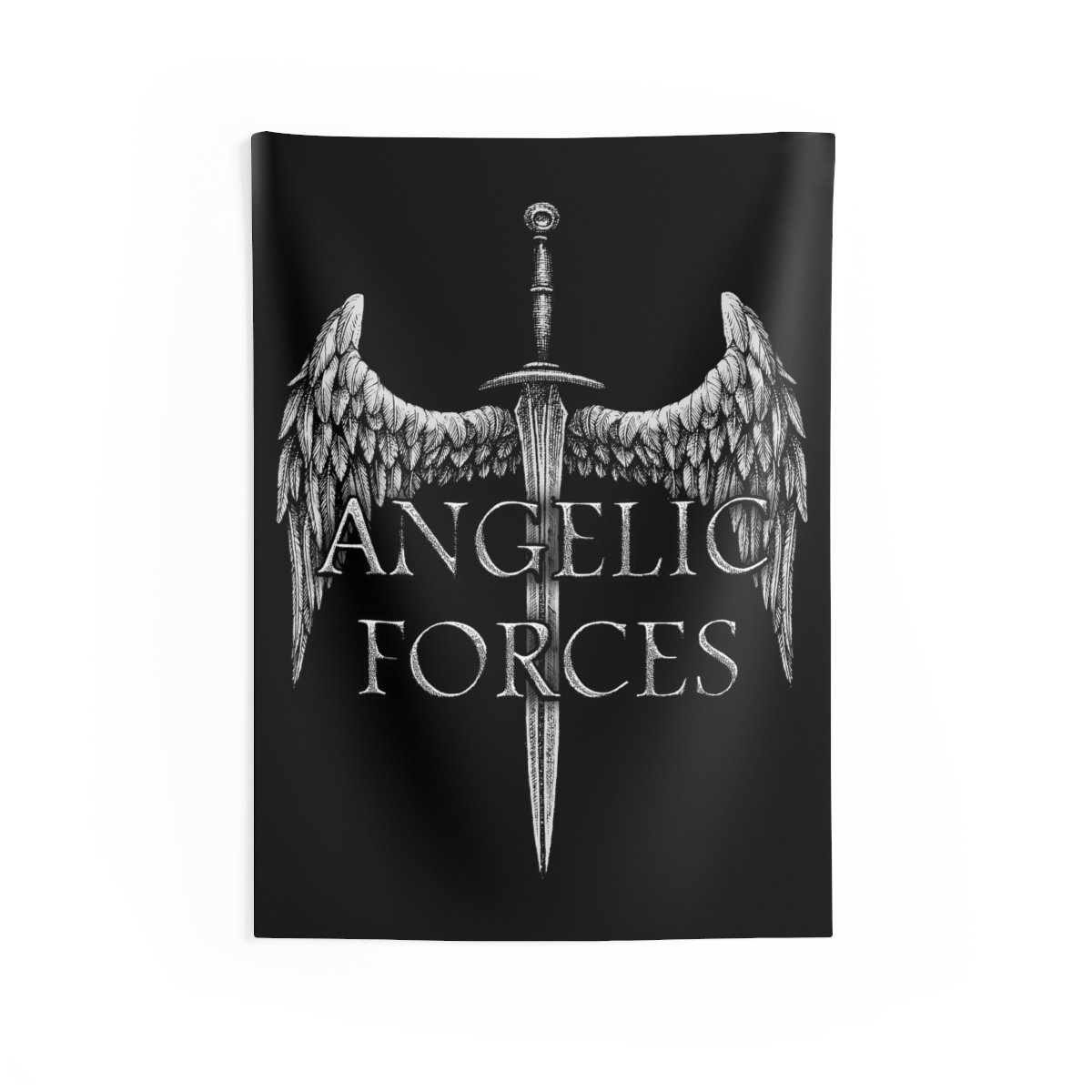 Angelic Forces Sword and Wing Indoor Wall Tapestries
