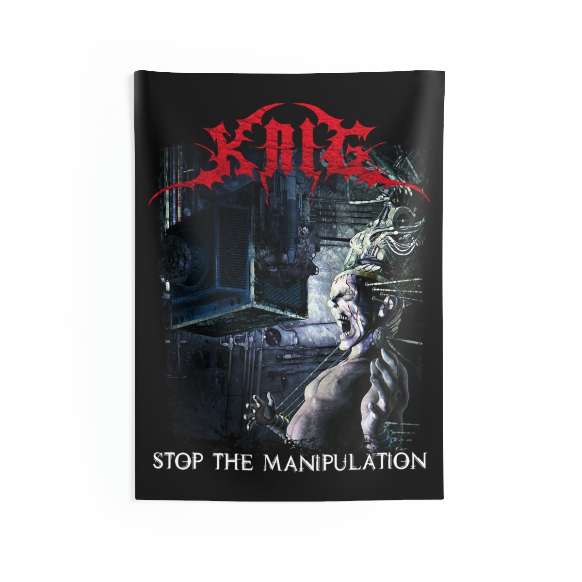 Krig – Stop The Manipulation Indoor Wall Tapestries