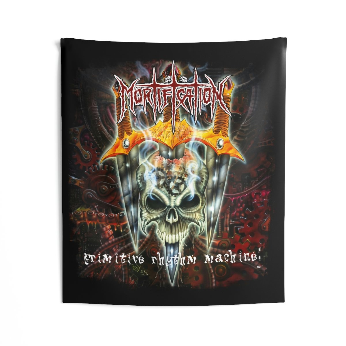 Mortification – Primitive Rhythm Machine Indoor Wall Tapestries
