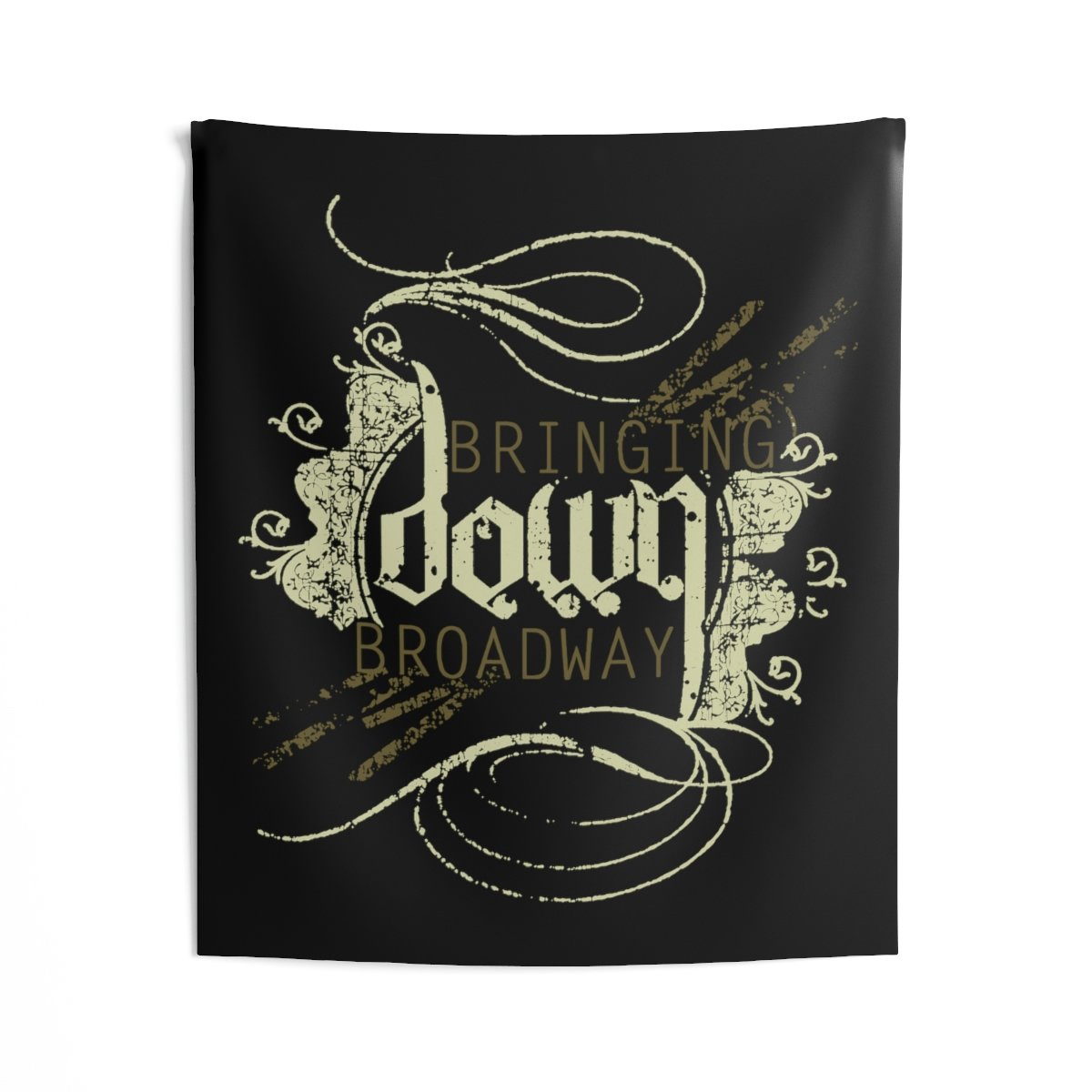 Bringing Down Broadway – Swirly Logo Indoor Wall Tapestries