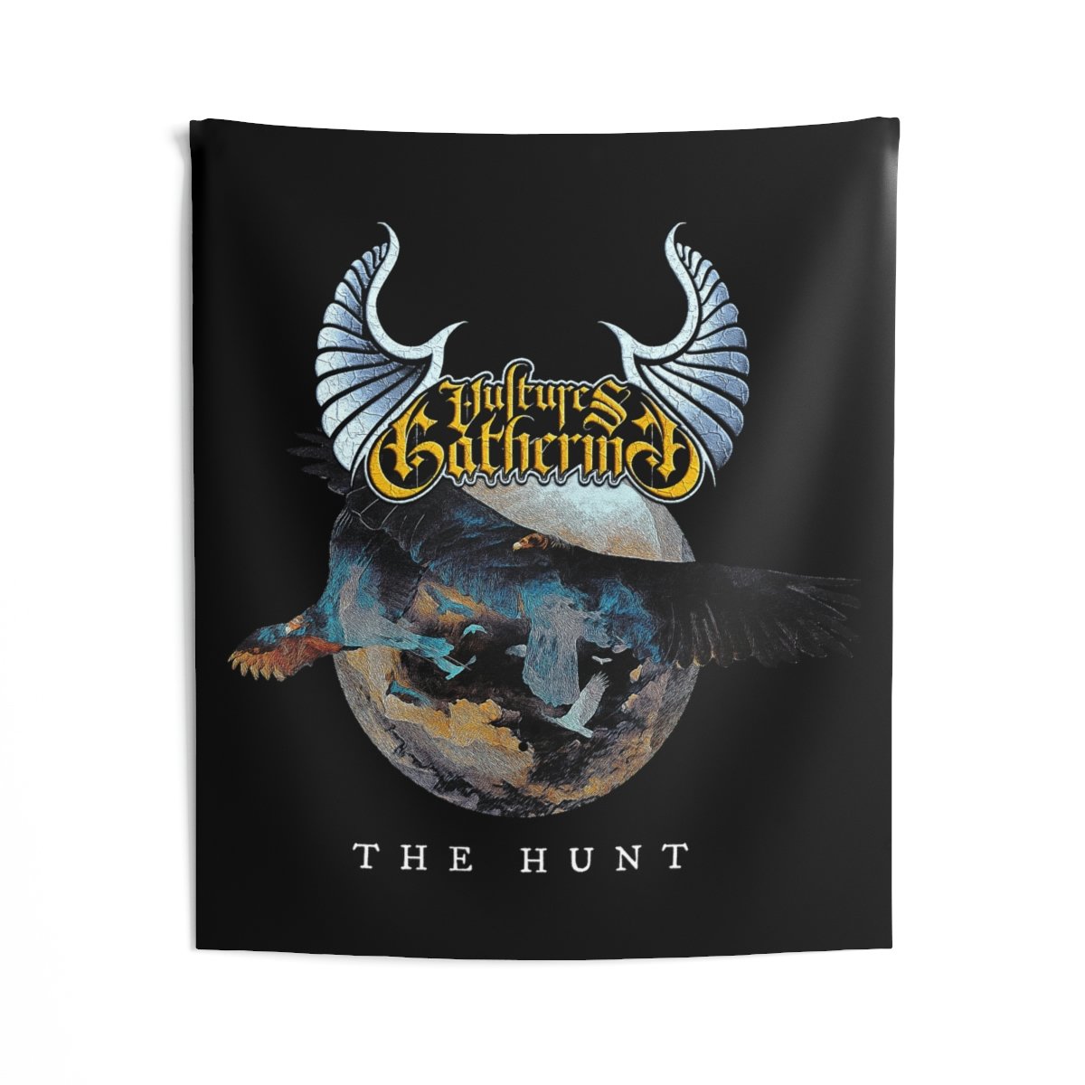 Vultures Gathering – The Hunt (Globe) Indoor Wall Tapestries