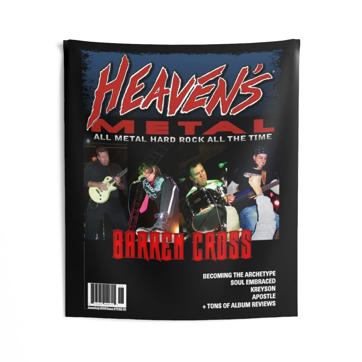 Heaven’s Metal Magazine Issue 75 Barren Cross Indoor Wall Tapestries