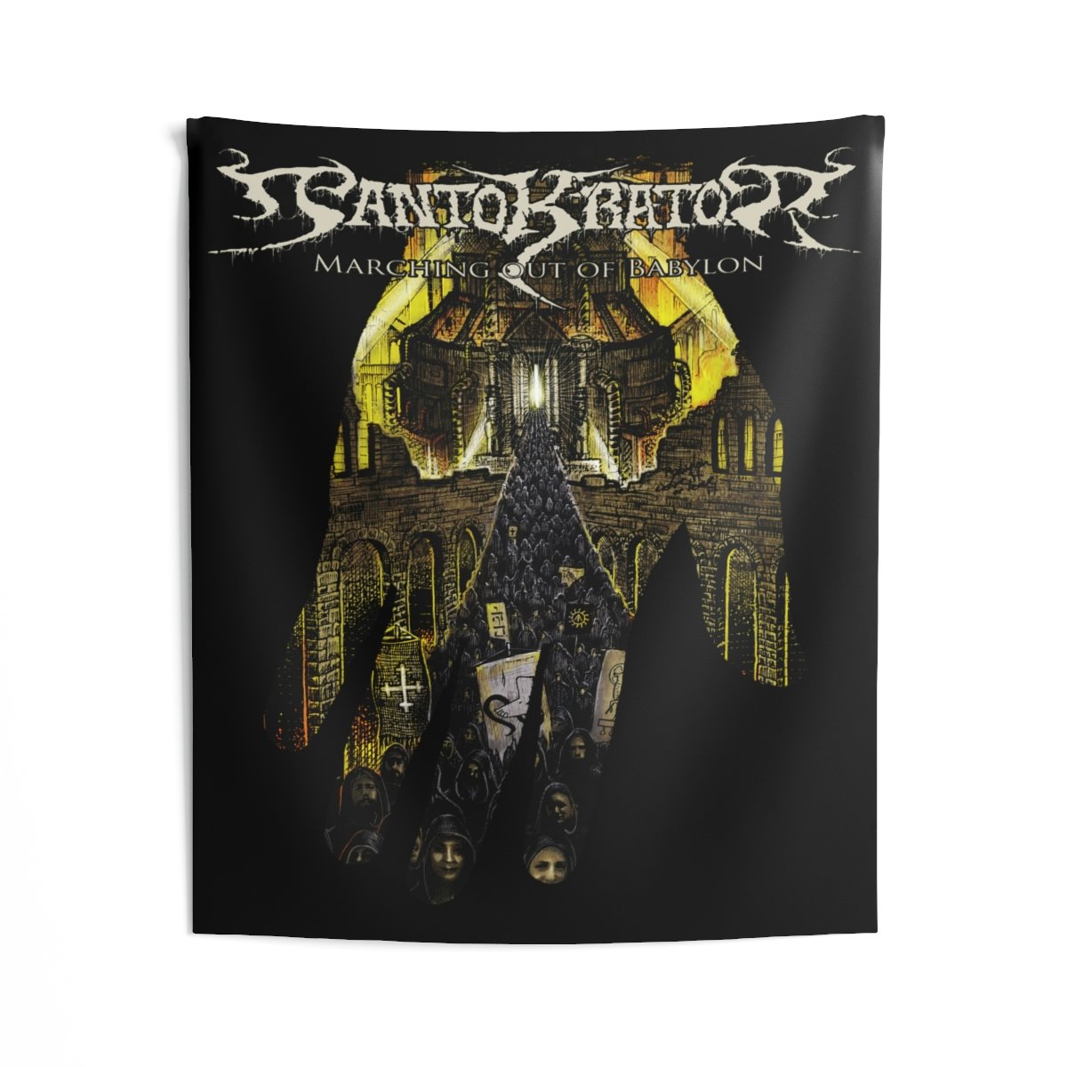 Pantokrator – Marching Out of Babylon Hand of God Indoor Wall Tapestries