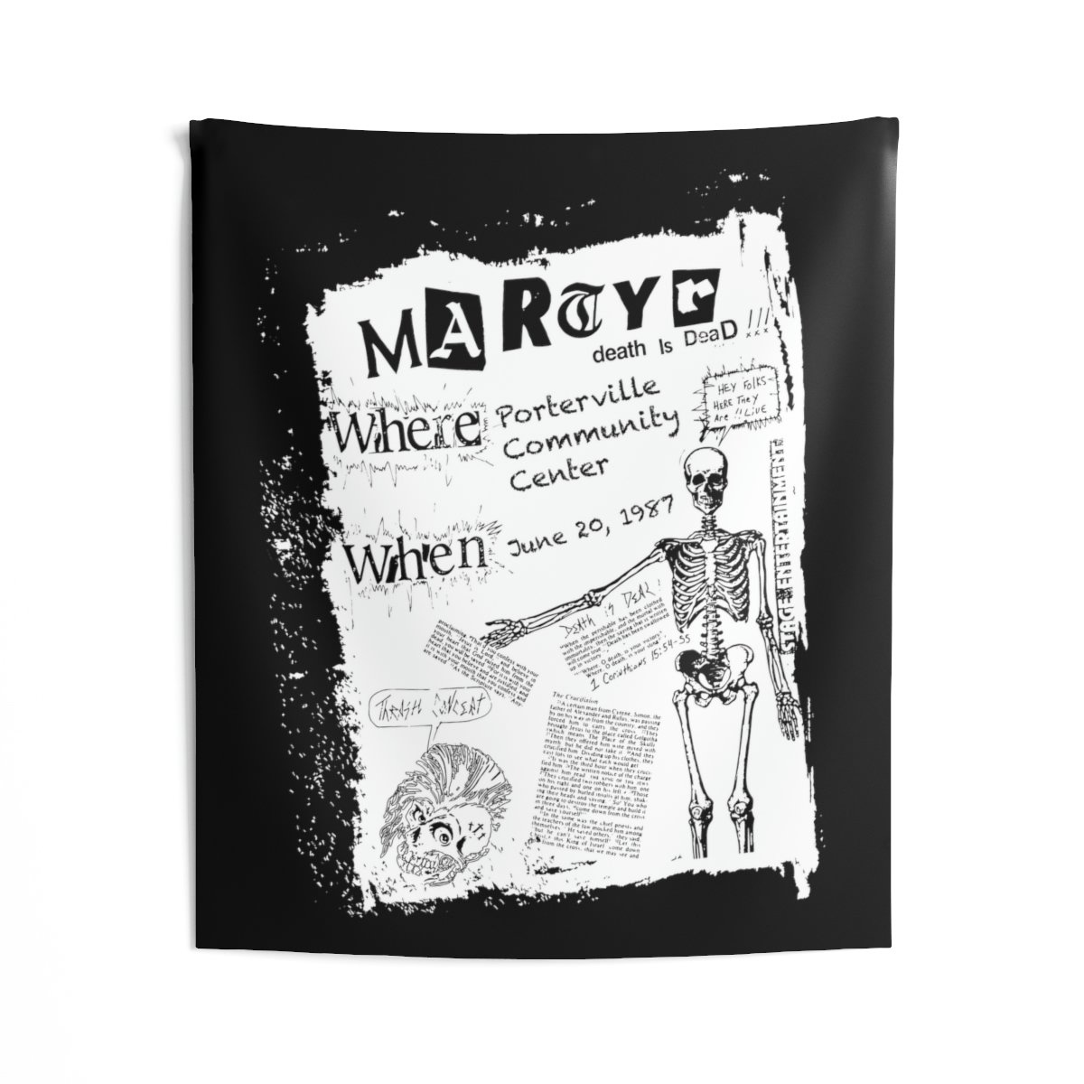 Martyr 1987 Flyer Indoor Wall Tapestries