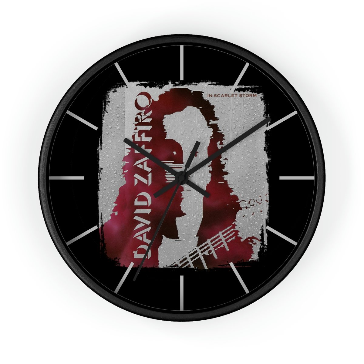 David Zaffiro – In Scarlet Storm Wall clock
