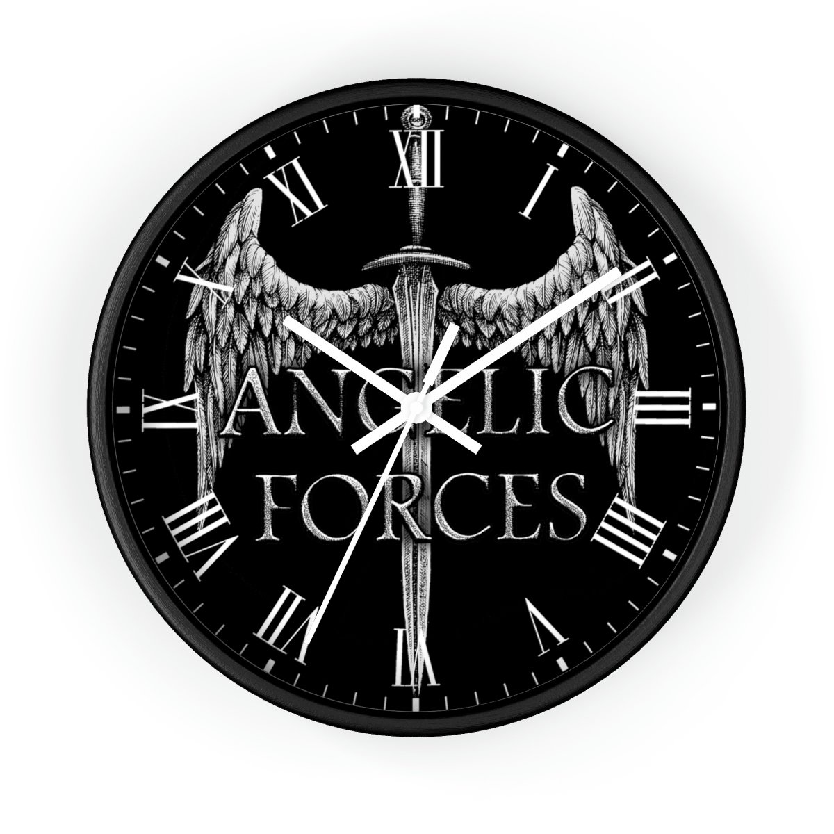 Angelic Forces Sword and Wing Wall clock