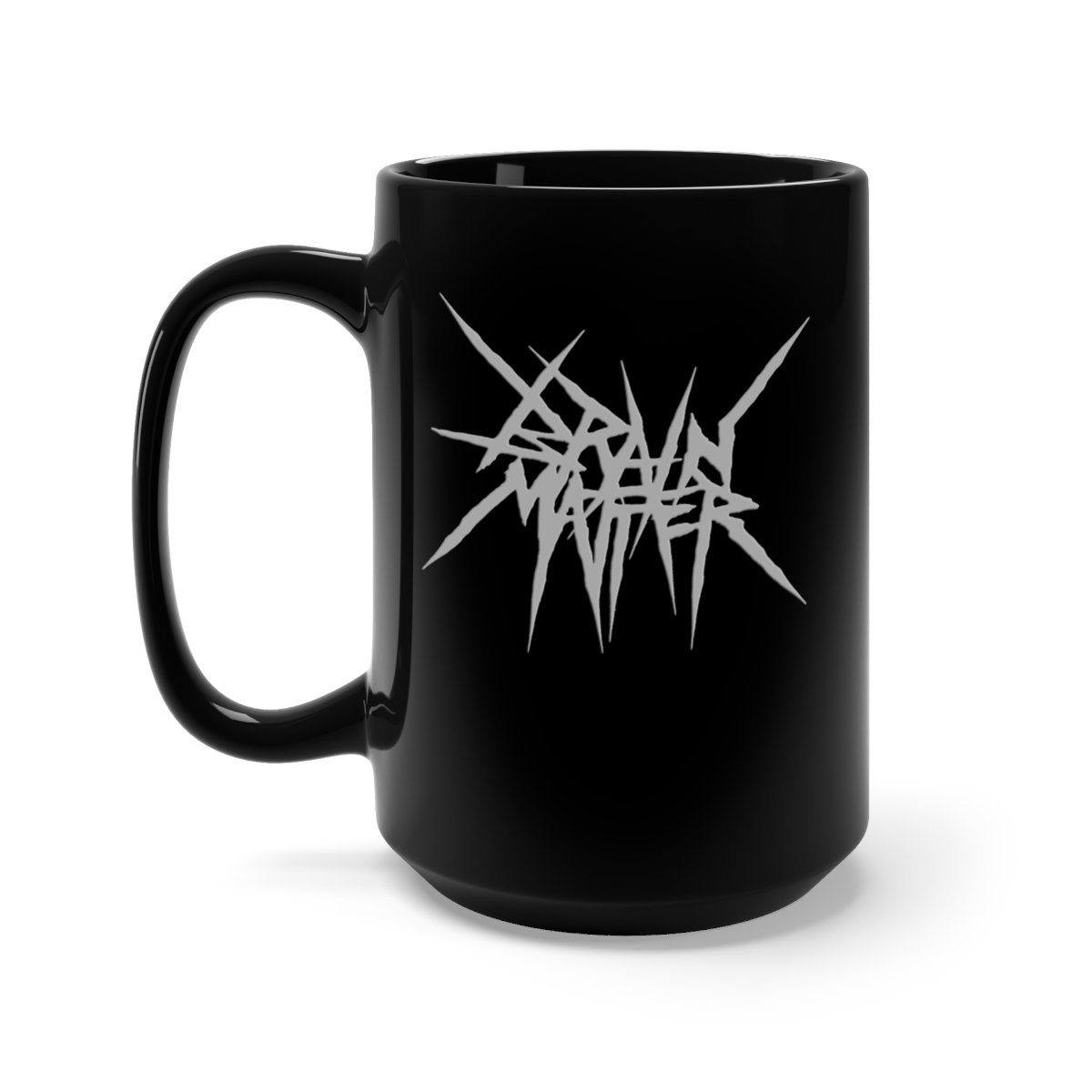 Brain Matter – Grey Logo 15oz Black Mug