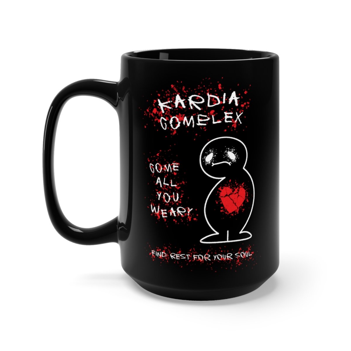 Kardia Complex – Come All You Weary 15oz Black Mug