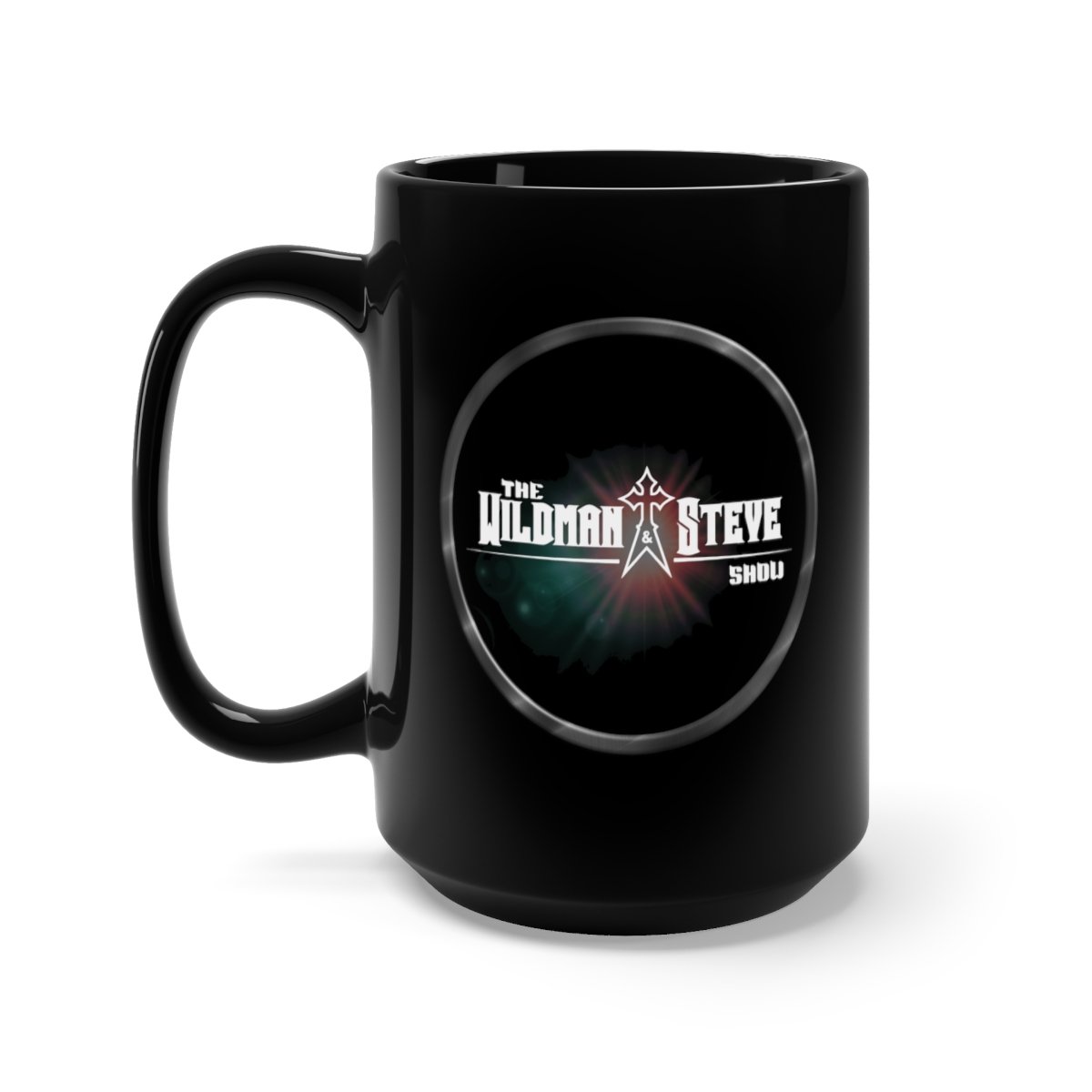 The Wildman and Steve Show – Red Glare 15oz Black Mug