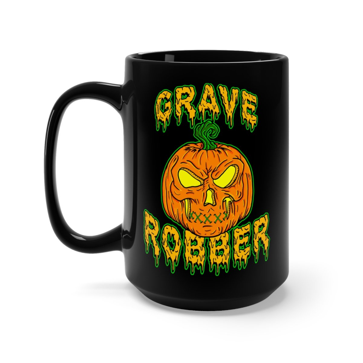 Grave Robber Pumpkin 2021 Version 15oz Black Mug