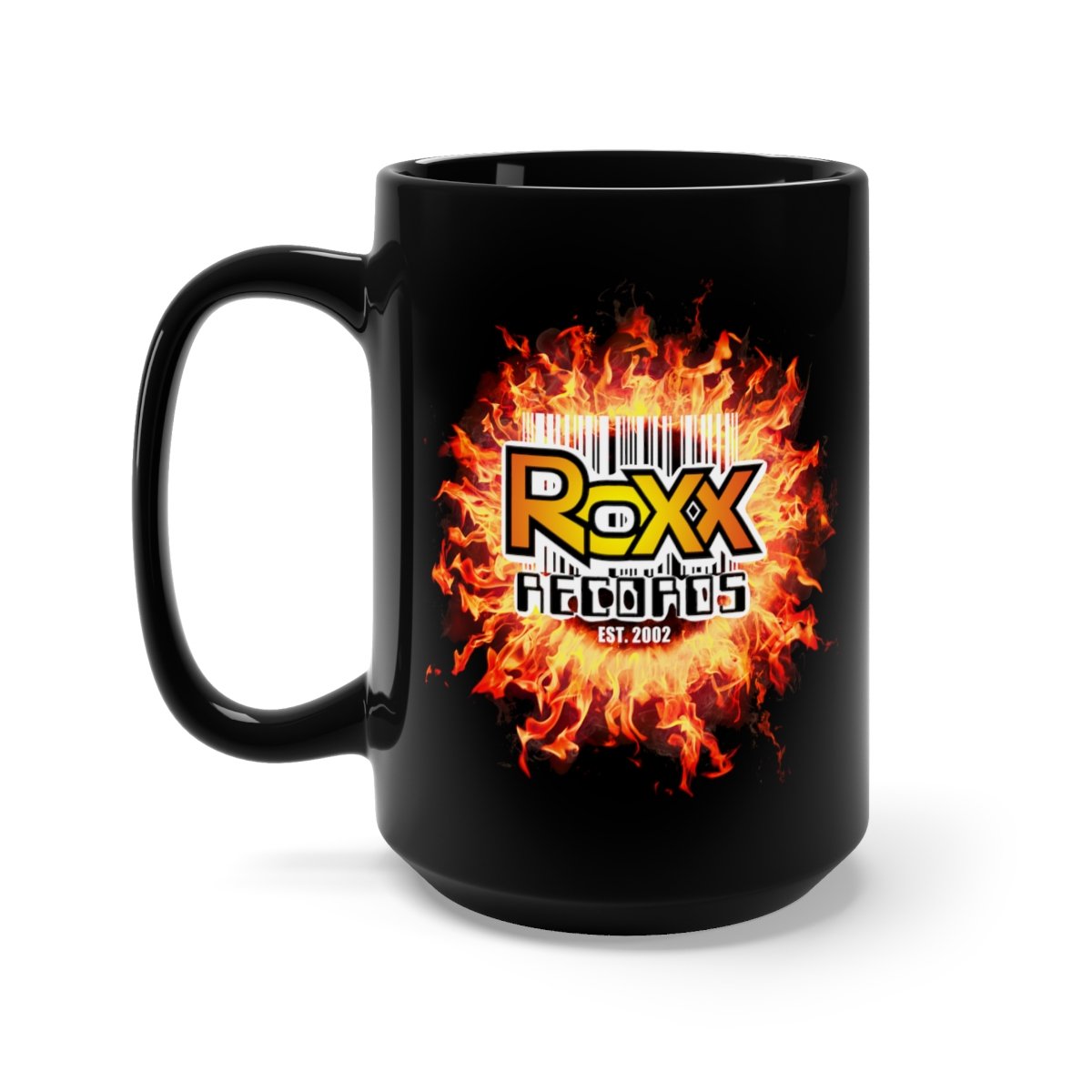 Roxx Records Fire Black Mug 15oz