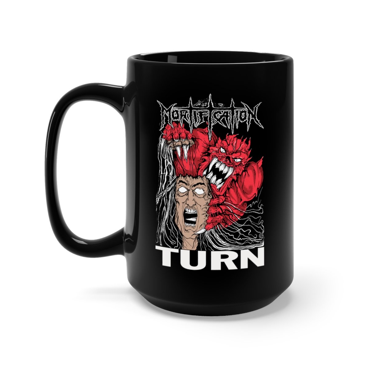 Mortification Turn 15oz Black Mug