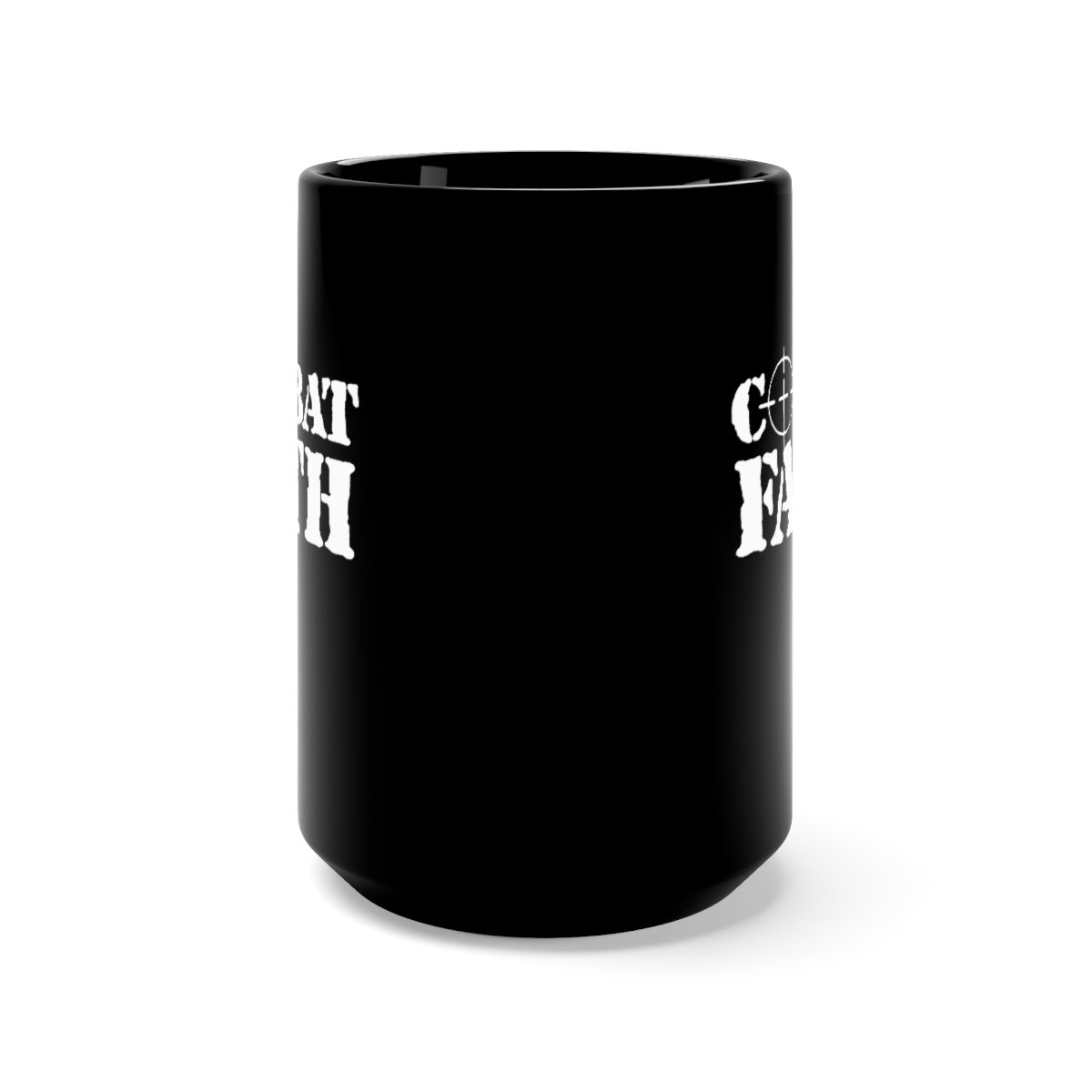 Combat Faith Logo 15oz Black Mug