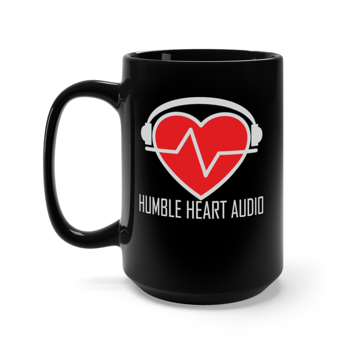 Humble Heart Audio Black Mug 15oz