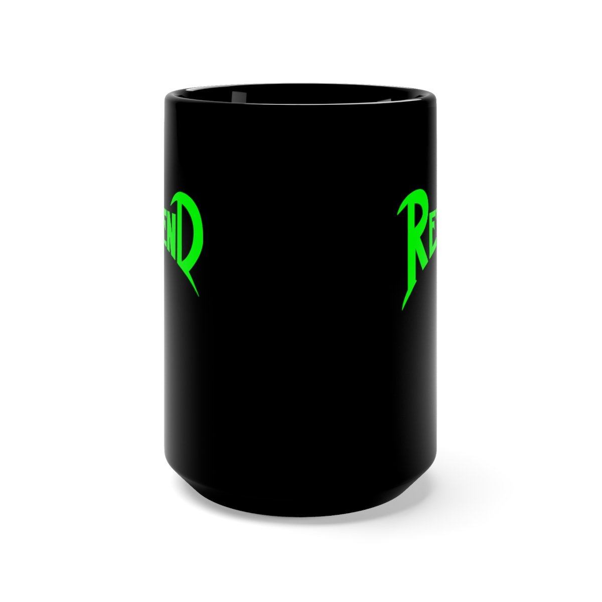 Reverend Green Logo Black Mug 15oz