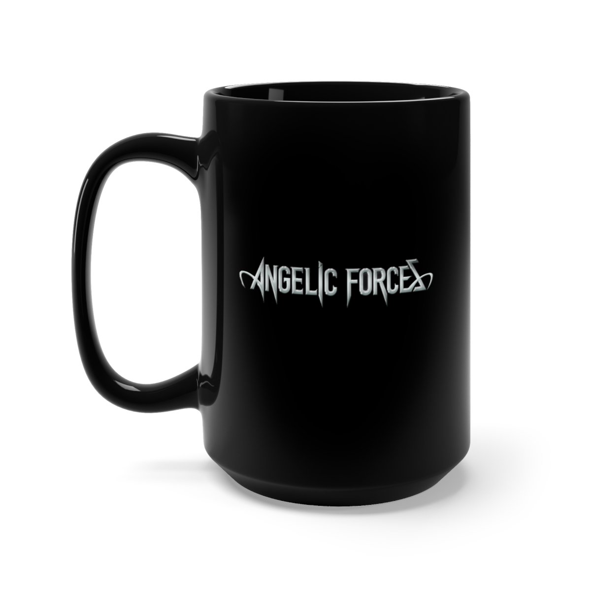 Angelic Forces New Logo 15oz Black Mug