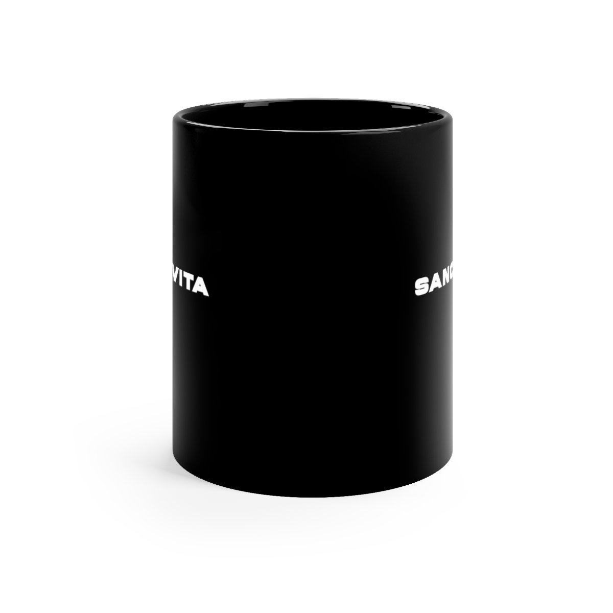 Sanctus Vita Logo 11oz Black mug