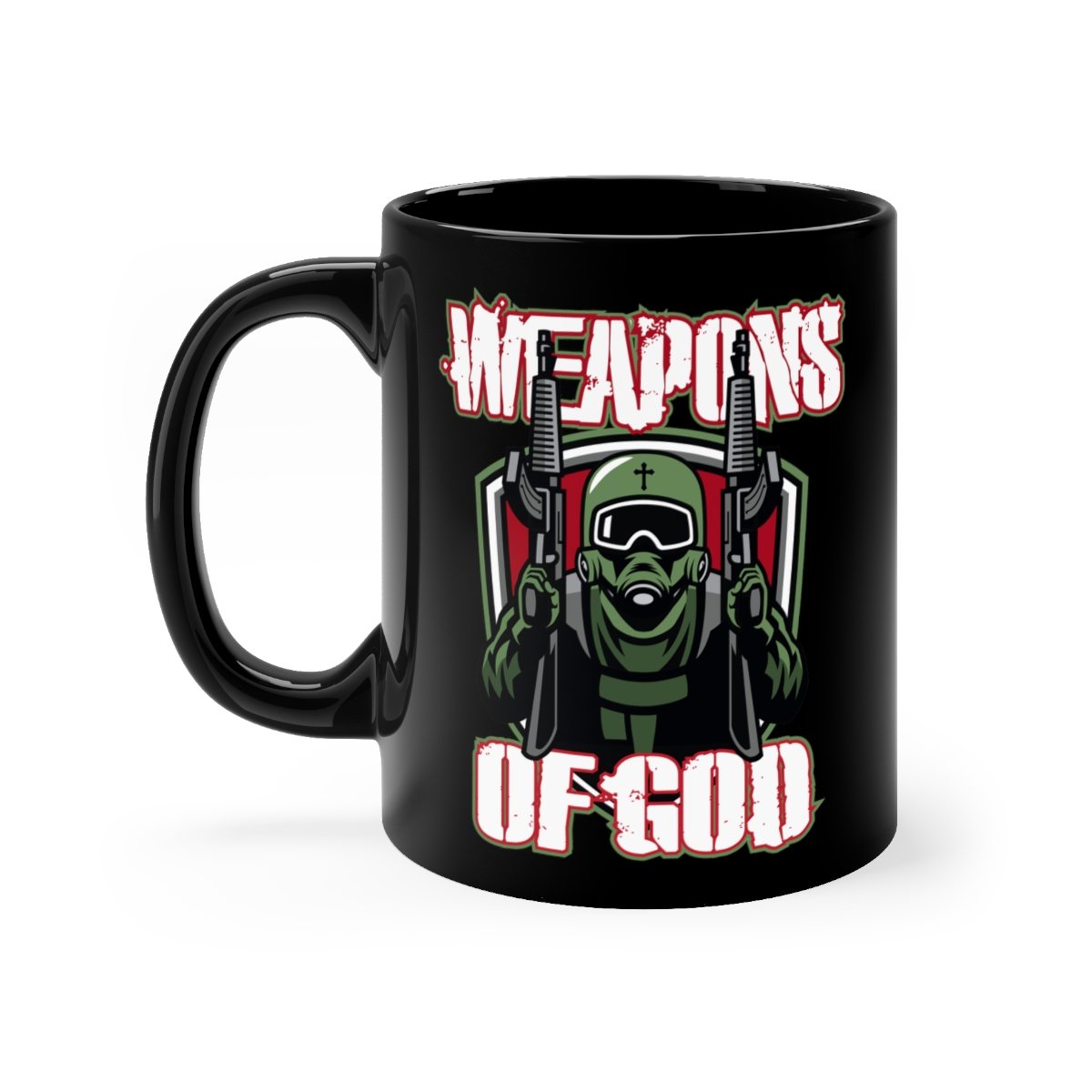 Weapons of God Soldier 11oz Black mug