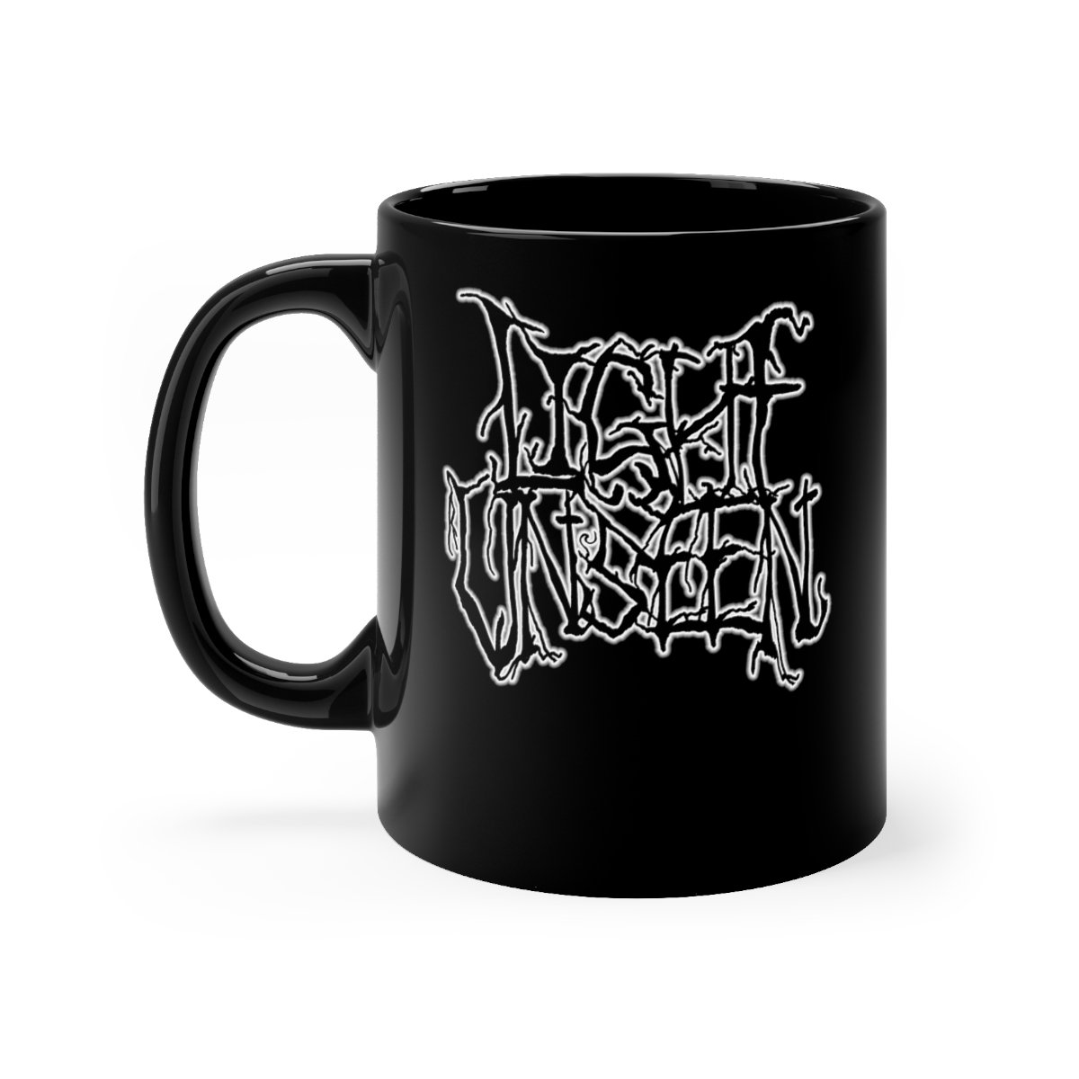 Light Unseen – Early Logo 11oz Black mug