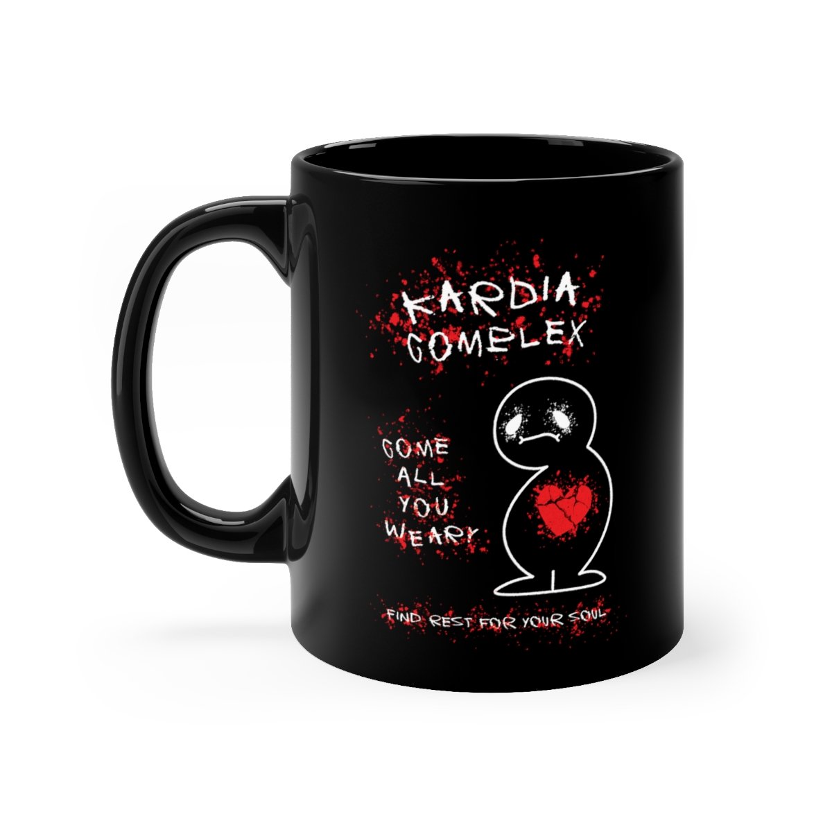 Kardia Complex – Come All You Weary 11oz Black mug