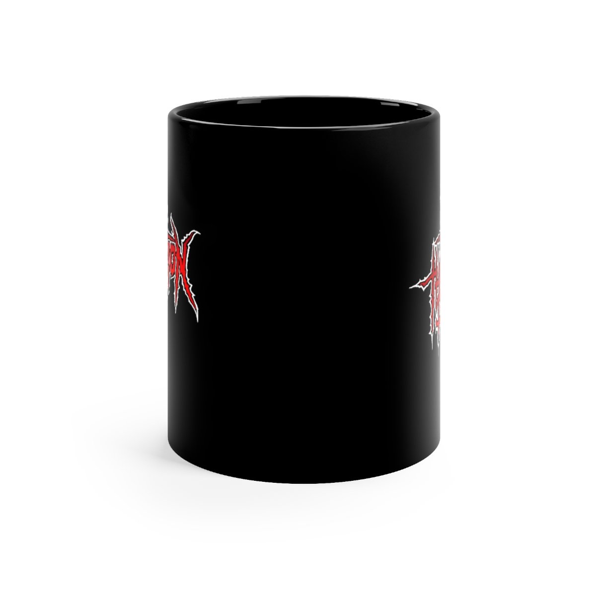 Mortification Total Thrashing Death (Red) Black mug 11oz