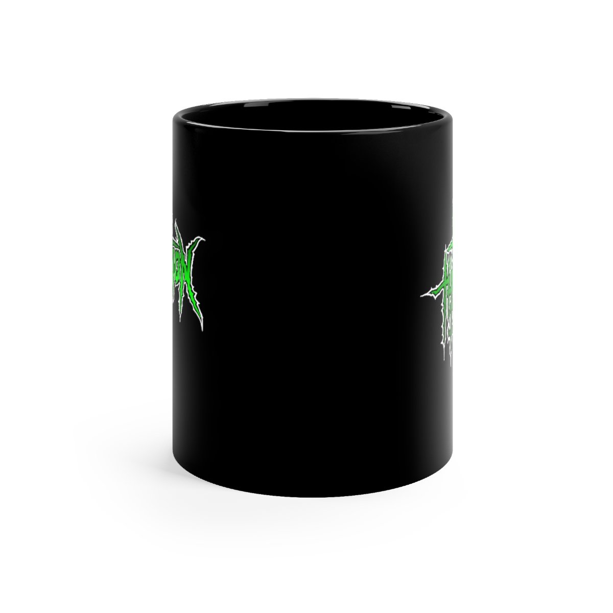 Mortification Total Thrashing Death (Green)  Black mug 11oz